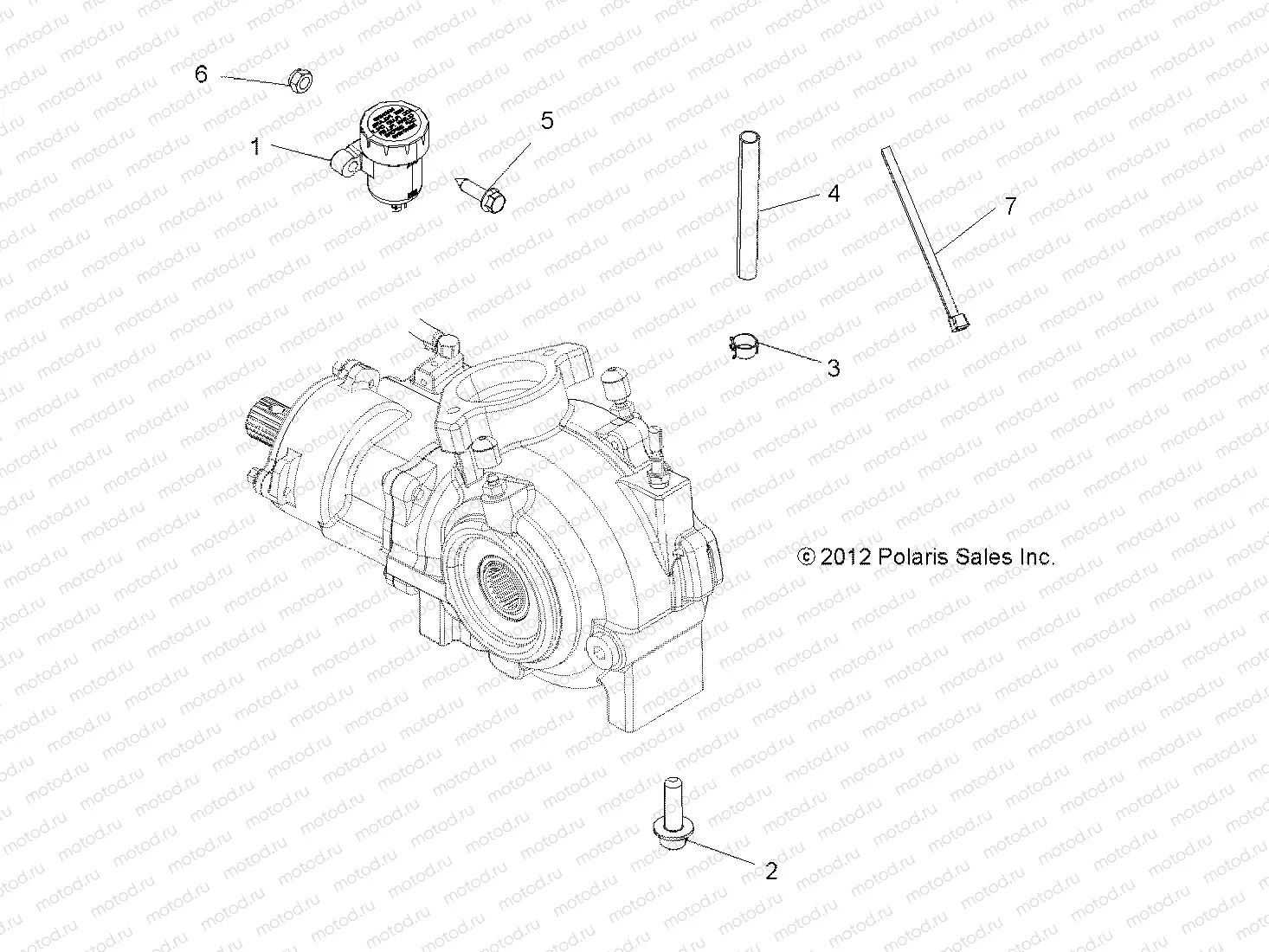 DRIVE TRAIN | DRIVE TRAIN, GEARCASE MOUNTING, FRONT - A13TN55FA (49ATVGEARCASEMTG13SP850F)