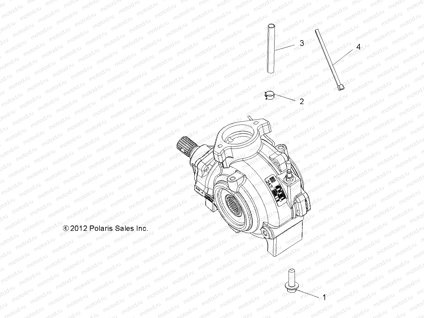 DRIVE TRAIN | DRIVE TRAIN, GEARCASE MOUNTING, FRONT - A15SVA85AD (49ATVGEARCASEMTG13850SCRAM)