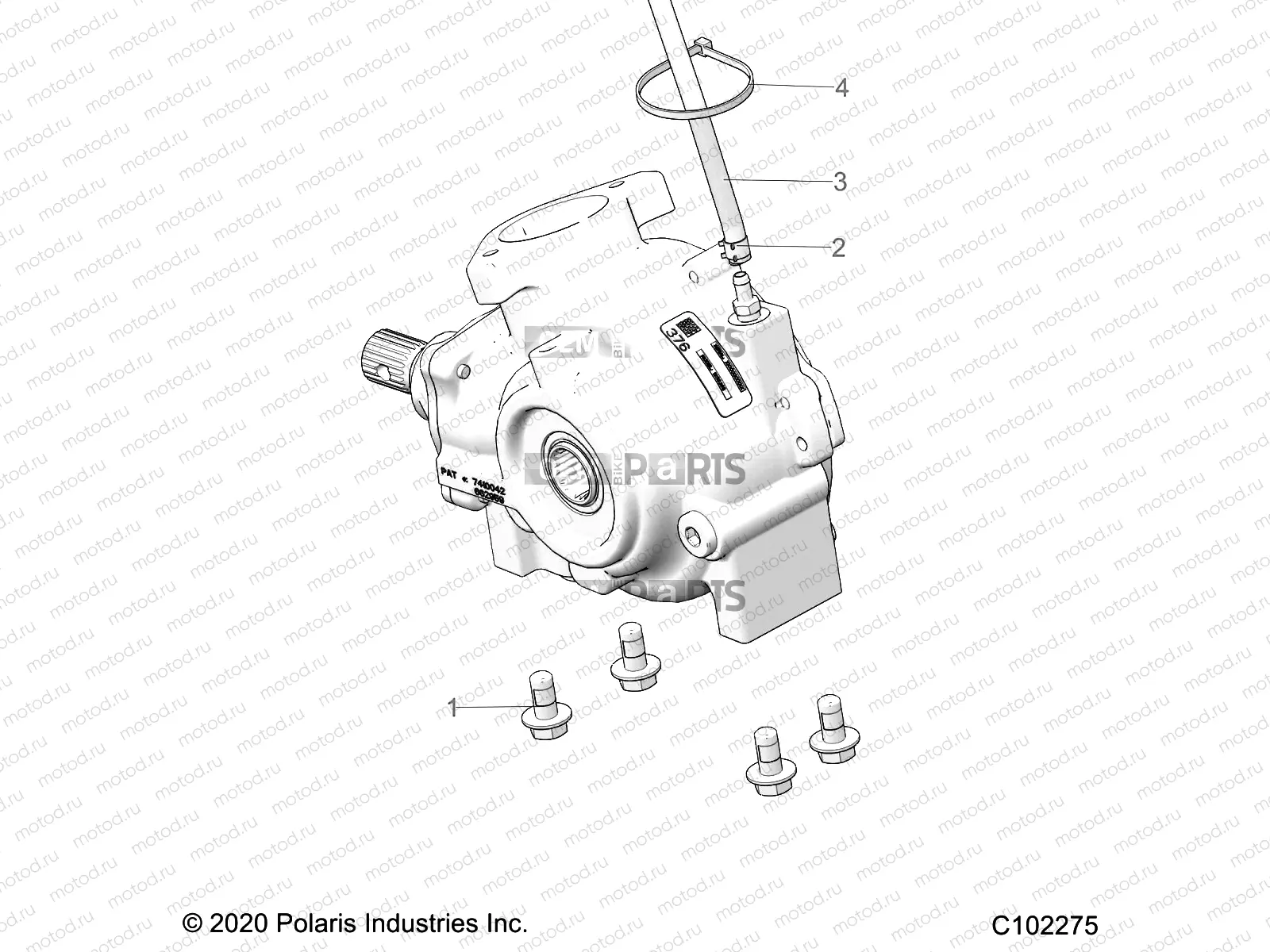 DRIVE TRAIN | DRIVE TRAIN, GEARCASE MOUNTING, FRONT - A20SYE95KH (C102275)