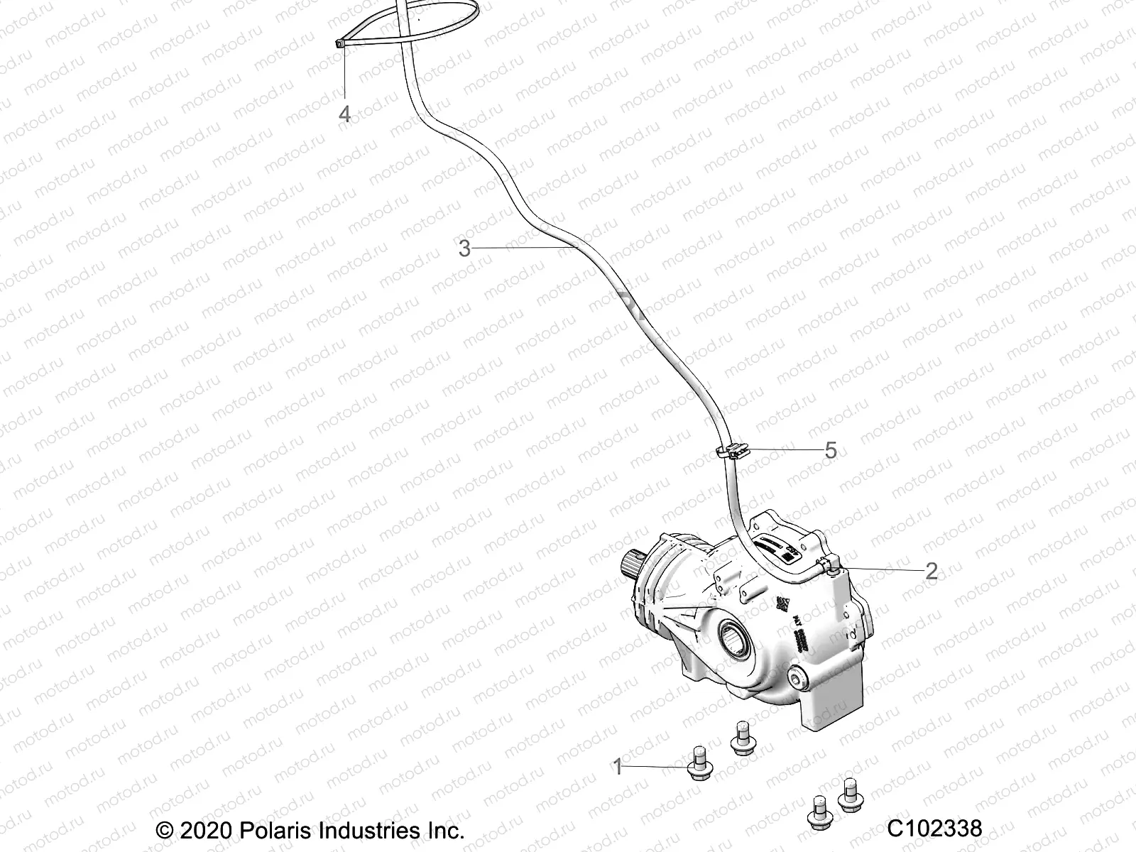 DRIVE TRAIN | DRIVE TRAIN, GEARCASE MOUNTING, FRONT - A21SLZ95AE/AG (C102338)