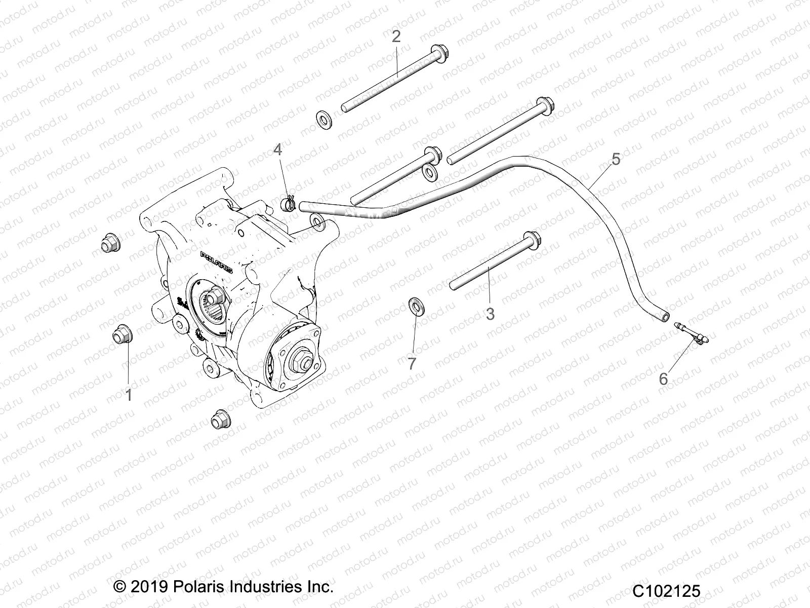 DRIVE TRAIN | DRIVE TRAIN, GEARCASE MOUNTING, REAR - A21SXE85A9/AF/AP/CA9/CAF/CAP (C102125)