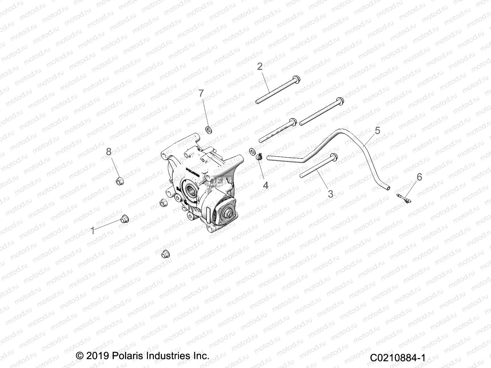 DRIVE TRAIN | DRIVE TRAIN, GEARCASE MOUNTING, REAR - A23SXE95PG/PK (C0210884-1)