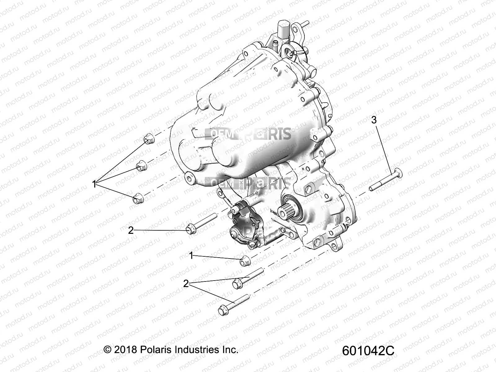 DRIVE TRAIN | DRIVE TRAIN, GEARCASE MOUNTING - S20FJB8/FJE8/FJP8 ALL OPTIONS (601042C)