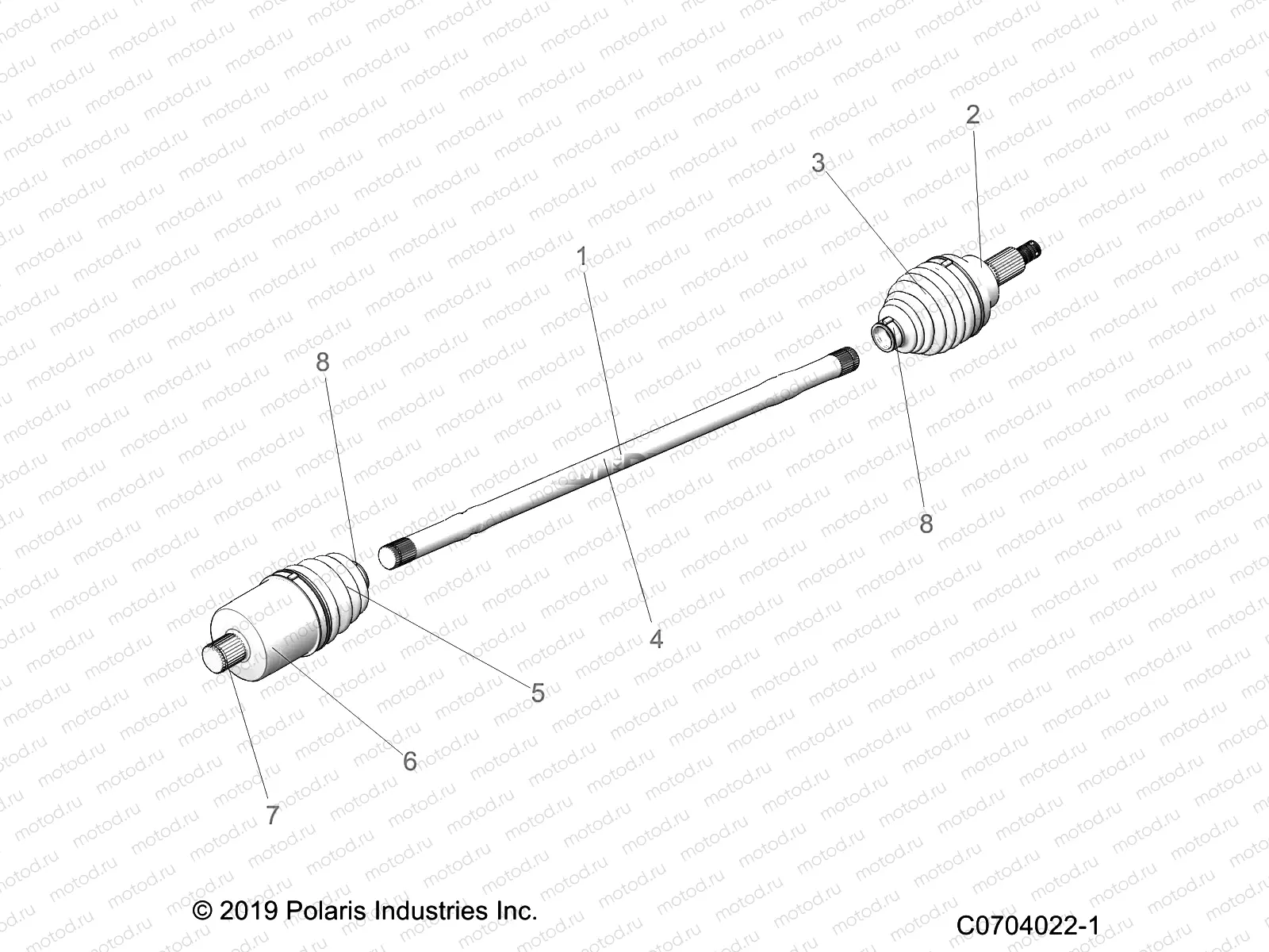 DRIVE TRAIN | DRIVE TRAIN, HALF SHAFT, FRONT - Z20P4E92AC/BC/F92AC (C0704022-1)