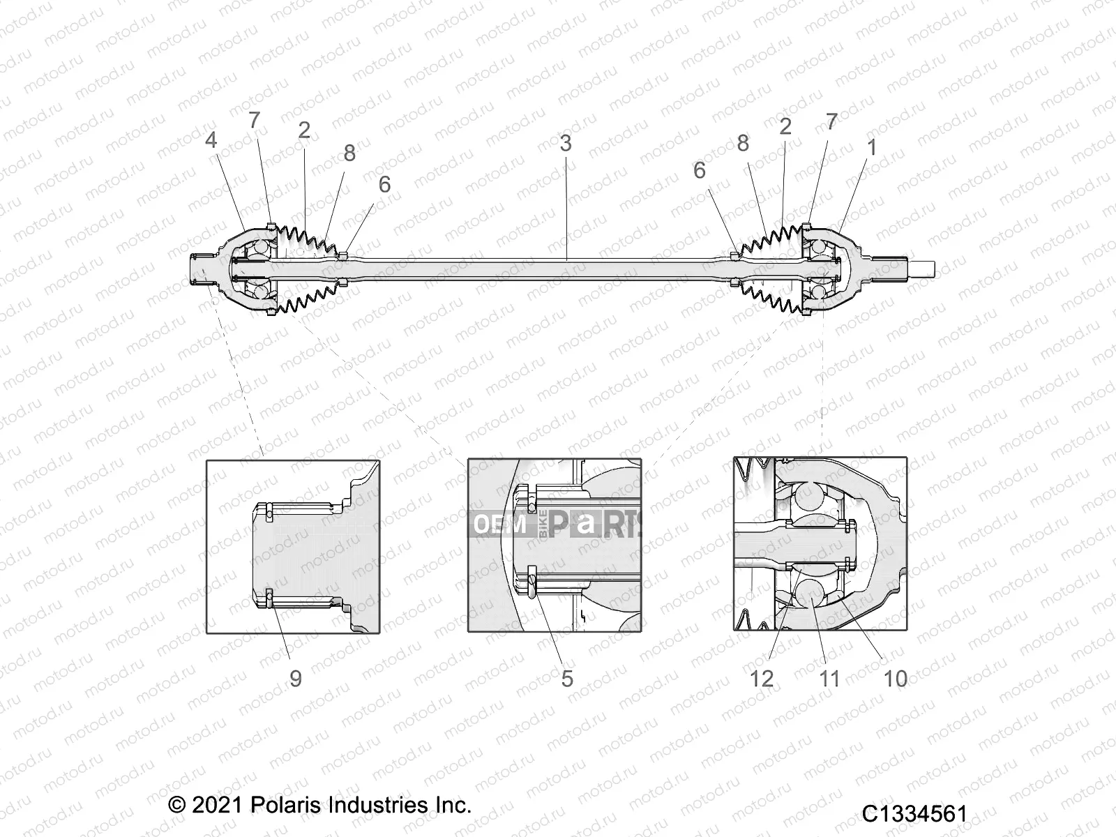 DRIVE TRAIN | DRIVE TRAIN, HALF SHAFT, FRONT - Z22RGL2KAP/AL/BK/BP/BT (C1334561)