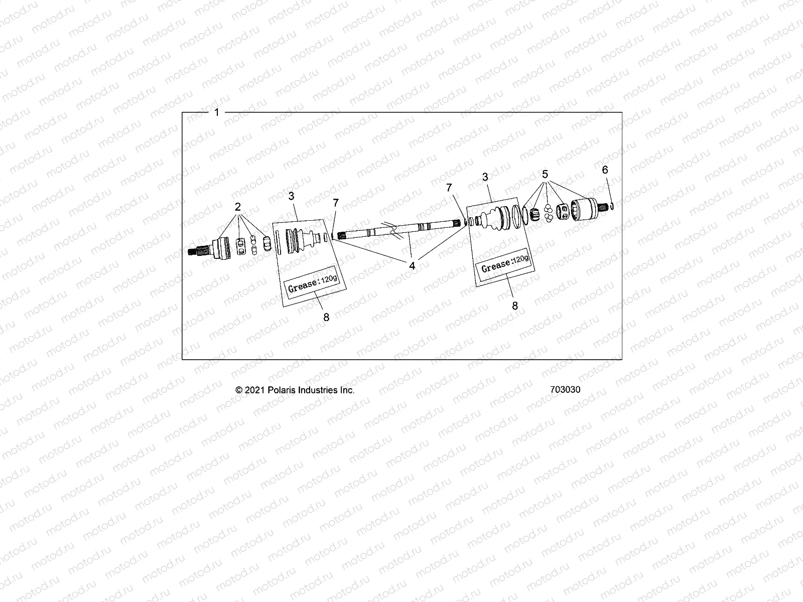 DRIVE TRAIN | DRIVE TRAIN, HALF SHAFT, FRONT - Z23RGC2KAJ/BJ (703030)