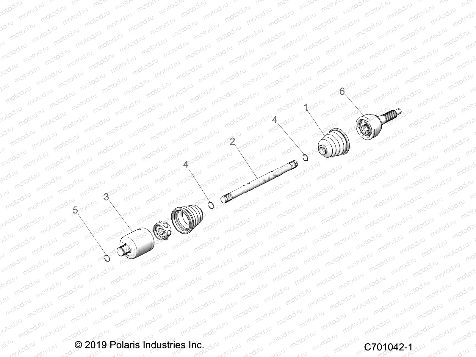 DRIVE TRAIN | DRIVE TRAIN, HALF SHAFT, REAR - Z22CHA57A2/K2 (C701042-1)