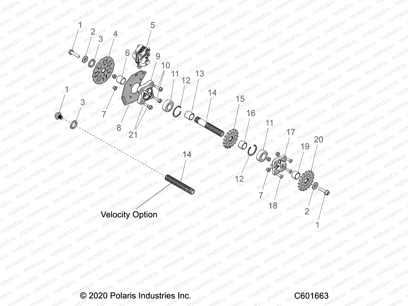 DRIVE TRAIN | DRIVE TRAIN, JACKSHAFT AND BRAKE DISC - J21DRBXXX/DRCXXX//DREXXX/DRFXXX/DRGXXX ALL OPTIONS (C601663)