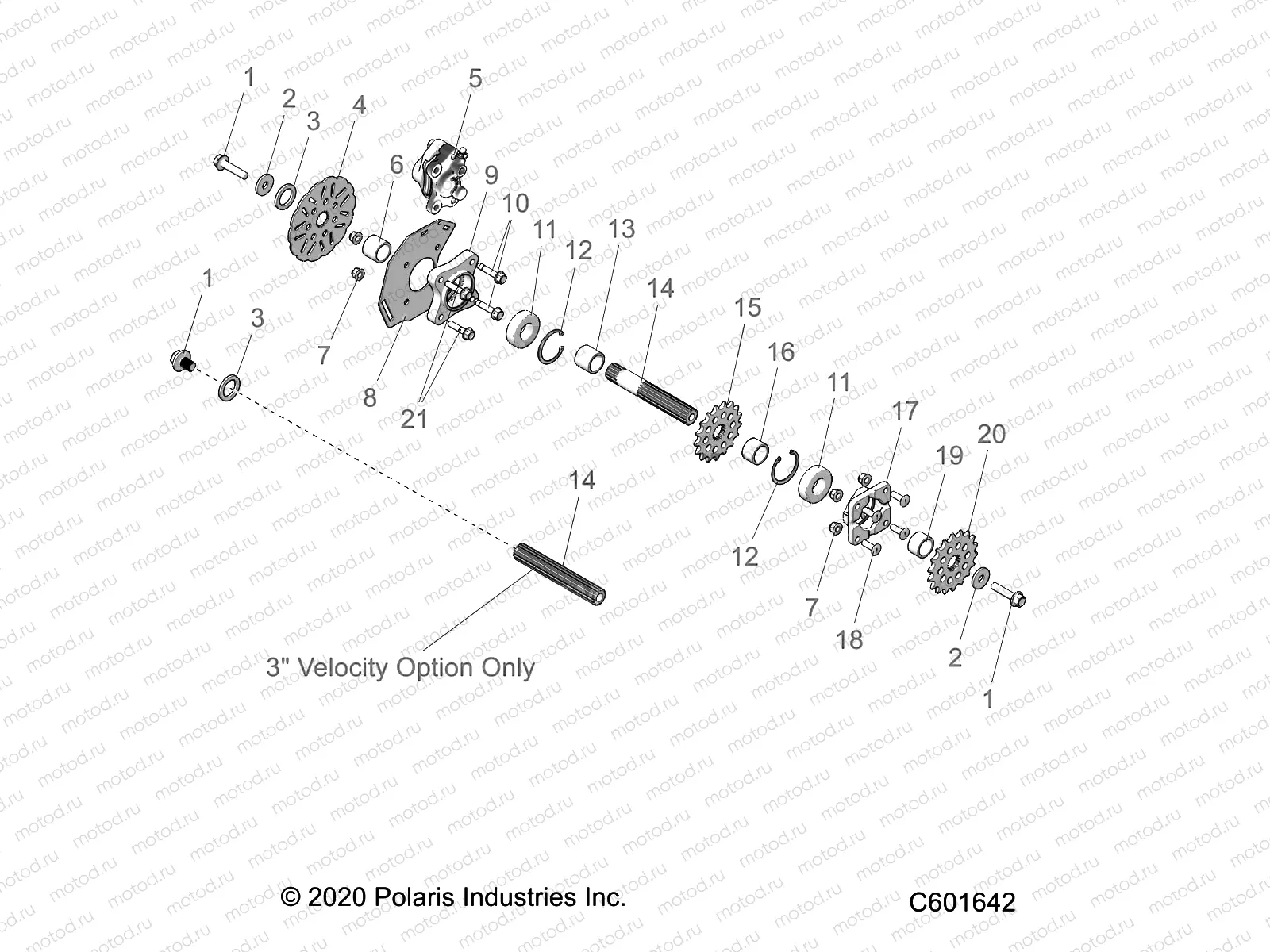 DRIVE TRAIN | DRIVE TRAIN, JACKSHAFT AND BRAKE DISC - J21UKB/UKC/UKE/USB/USC/UMC/UMG ALL OPTIONS (600655)
