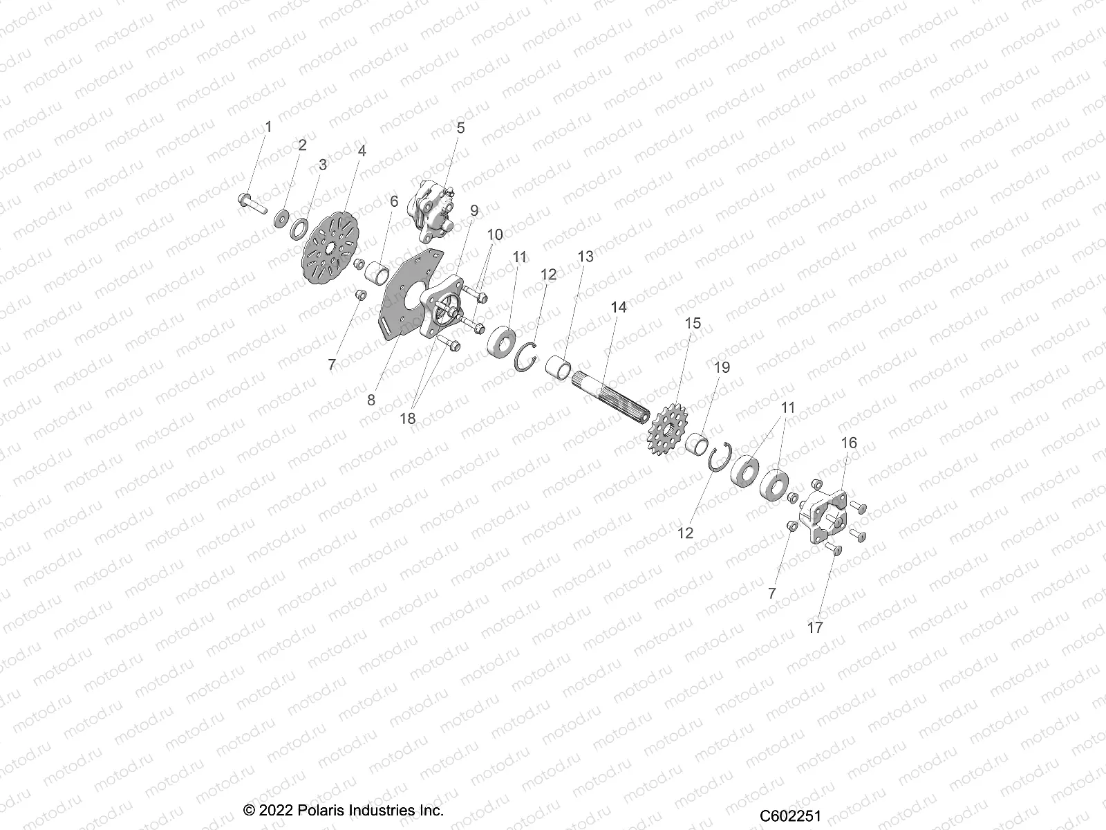 DRIVE TRAIN | DRIVE TRAIN, JACKSHAFT AND BRAKE DISC - J23UNCX/UNFX/UNGX/UNHX (C602070)
