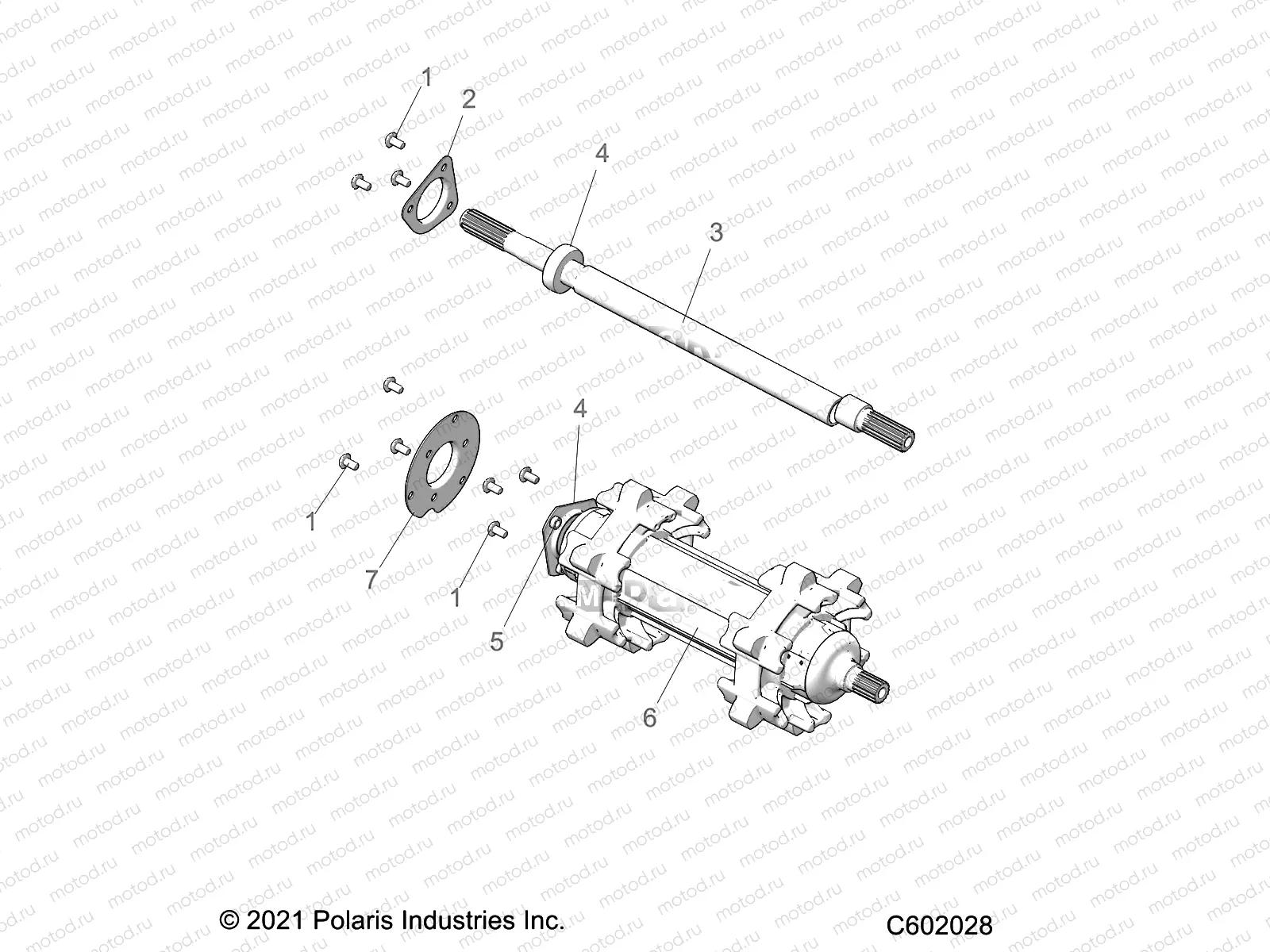 DRIVE TRAIN | DRIVE TRAIN, JACKSHAFT and DRIVESHAFT - S22TFD8RS/8RE ALL OPTIONS (C602028)