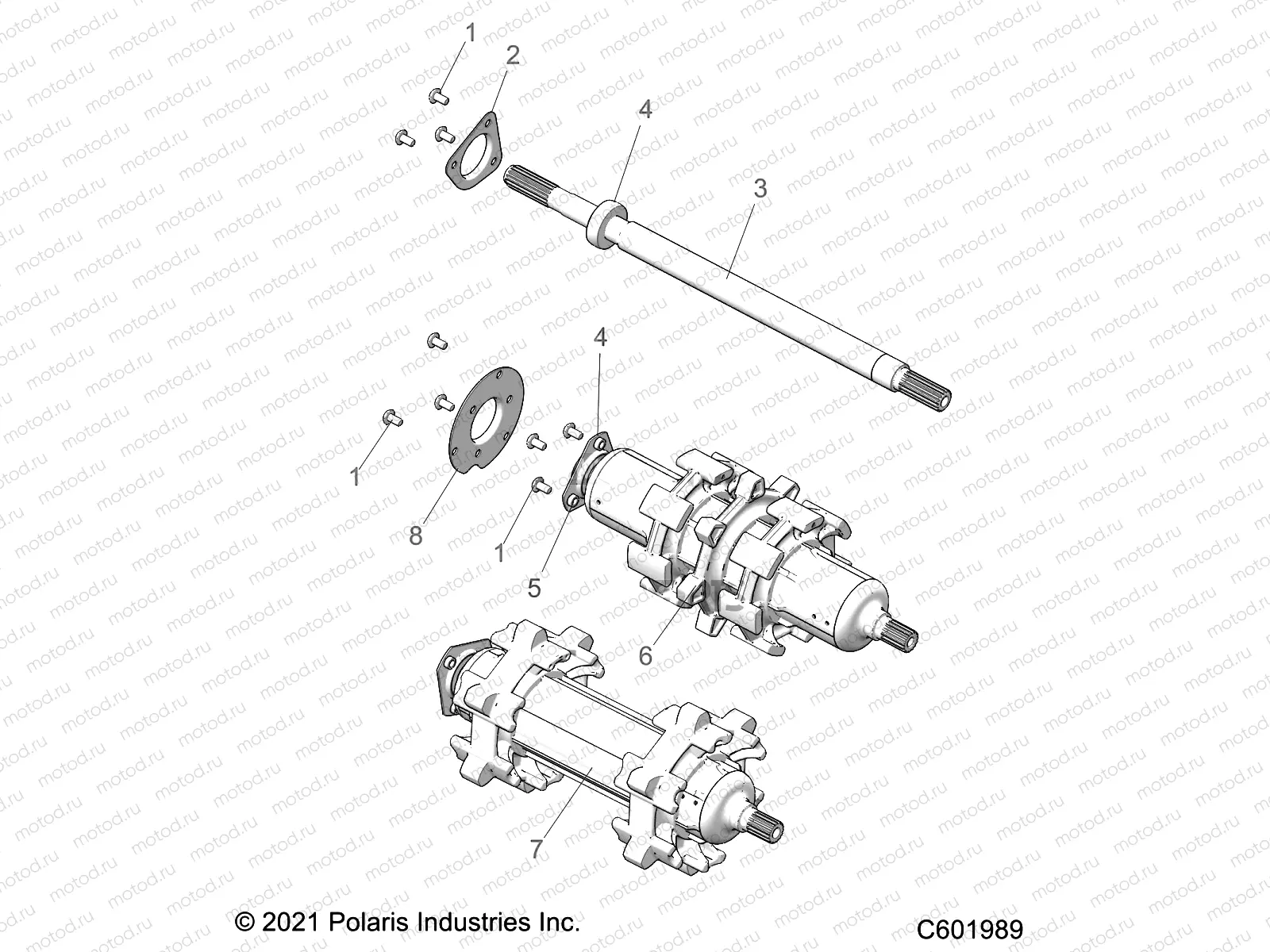 DRIVE TRAIN | DRIVE TRAIN, JACKSHAFT and DRIVESHAFT - S22TFG8MS/8ME ALL OPTIONS (C601989)