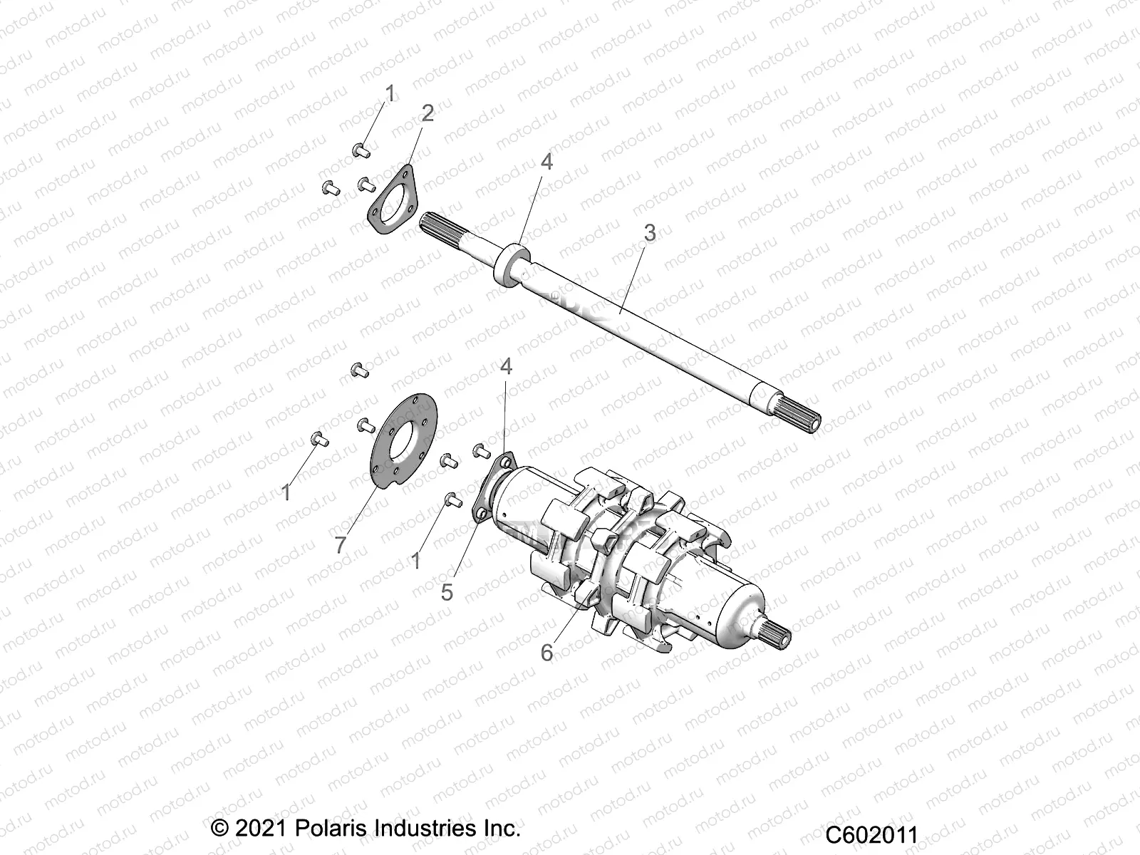DRIVE TRAIN | DRIVE TRAIN, JACKSHAFT and DRIVESHAFT - S22TLG6RS/6RE ALL OPTIONS (C602011)