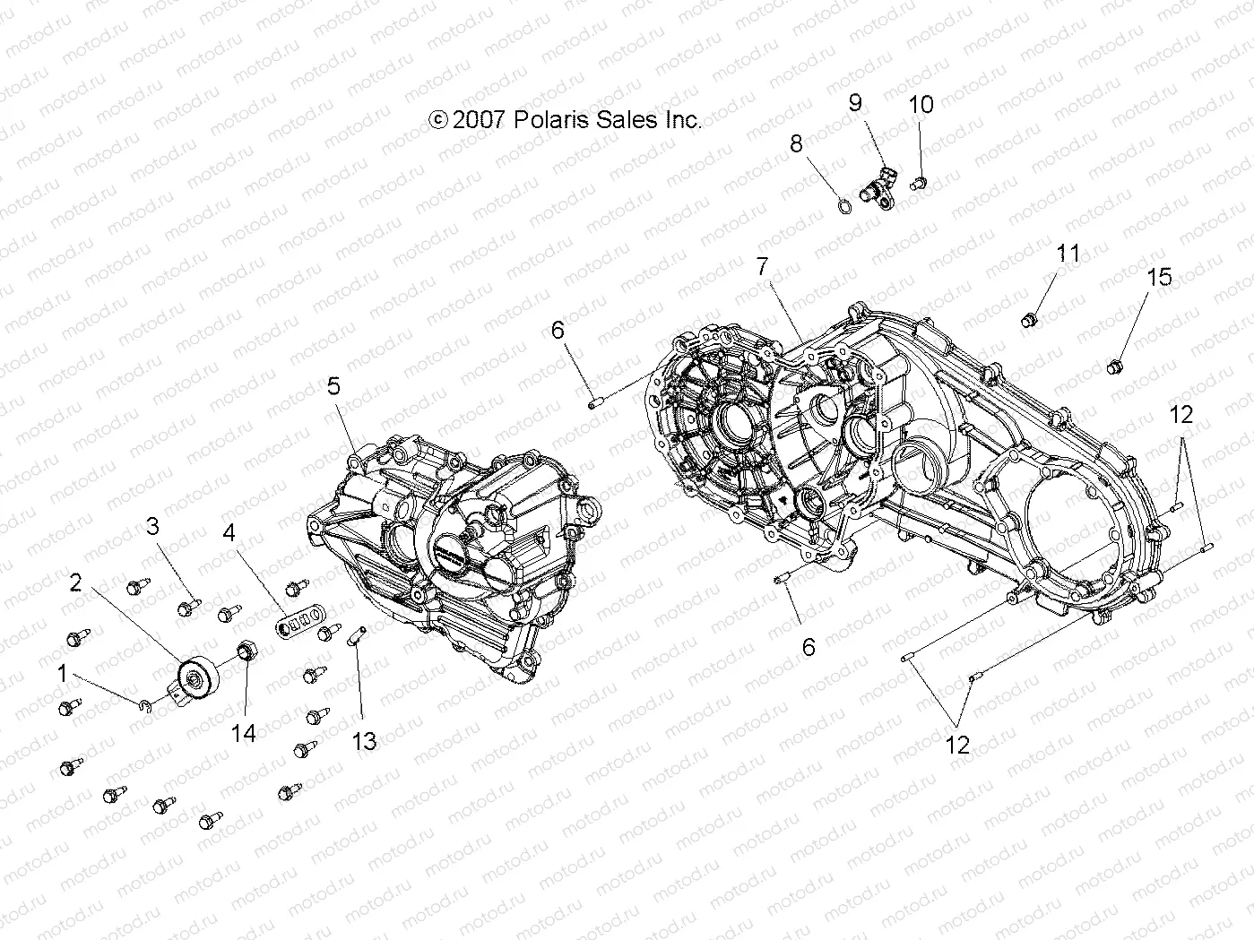 DRIVE TRAIN | DRIVE TRAIN, MAIN GEARCASE - A08LB27AA (49ATVTRANSCVR08HAWKINTL)