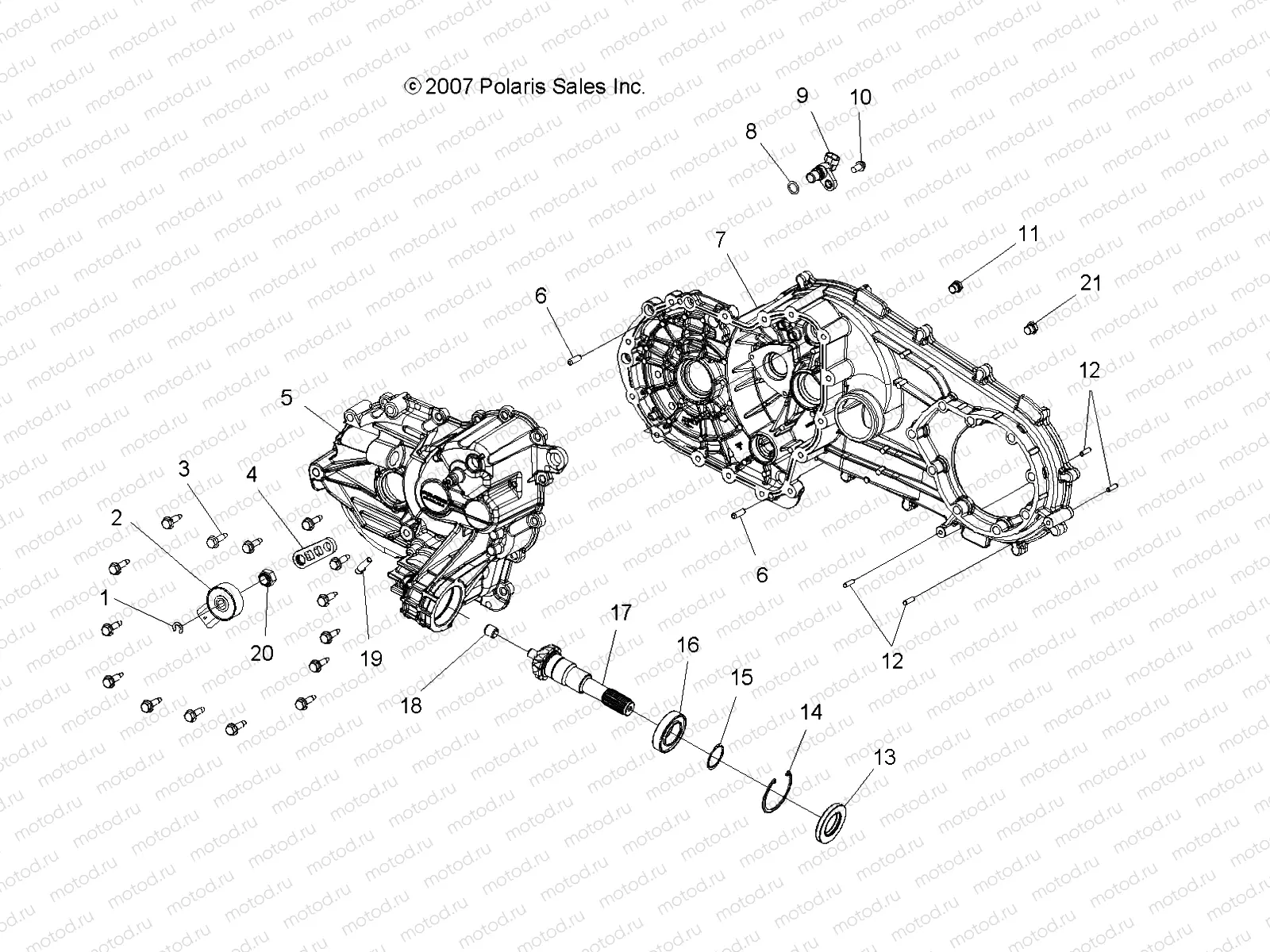DRIVE TRAIN | DRIVE TRAIN, MAIN GEARCASE - A10LH27AX/AZ (49ATVTRANSCVR08SP300)