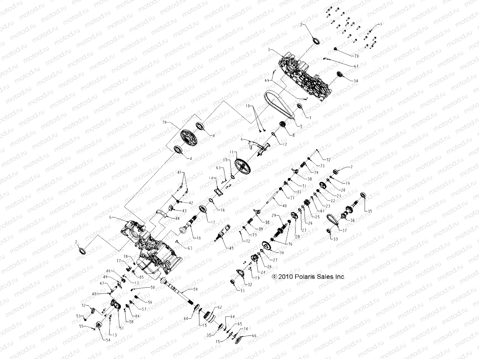 DRIVE TRAIN | DRIVE TRAIN, MAIN GEARCASE - A11MN50ET (49ATVGEARCASE1332897)