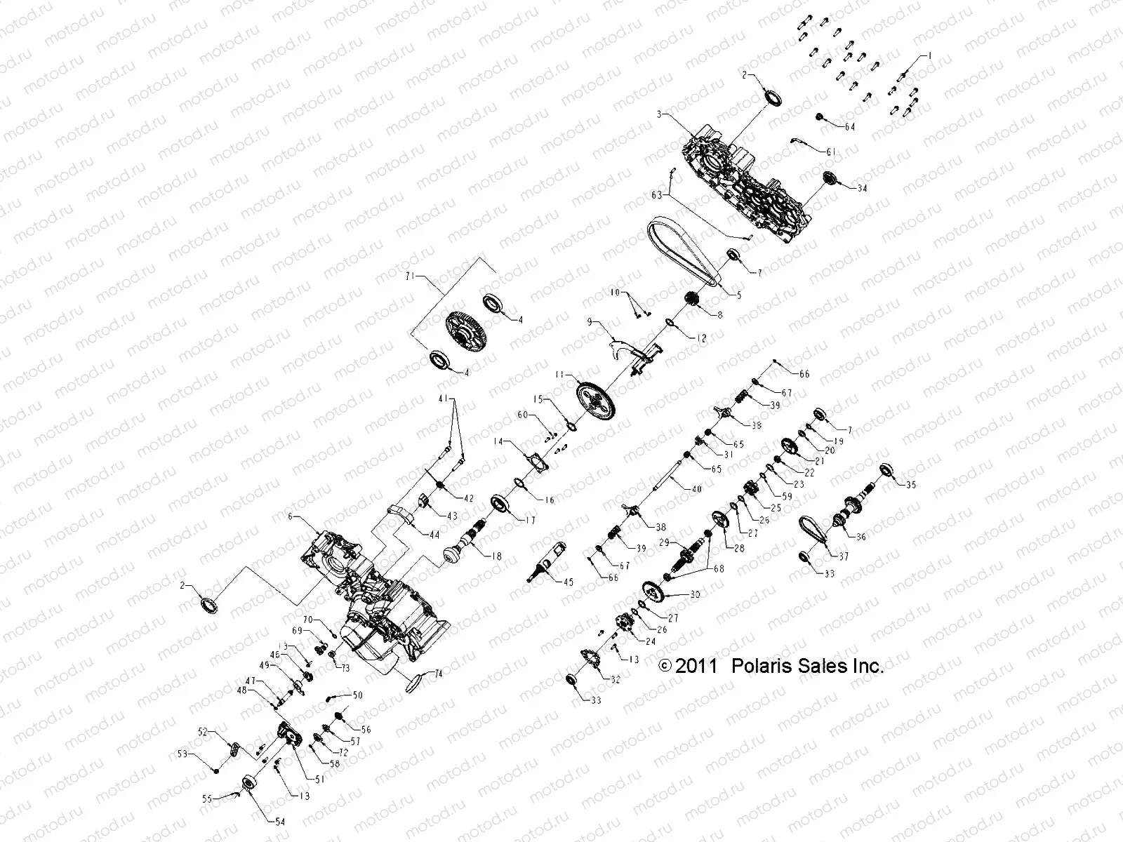 DRIVE TRAIN | DRIVE TRAIN, MAIN GEARCASE - A13MB46TH (49ATVGEARCASE1332928)