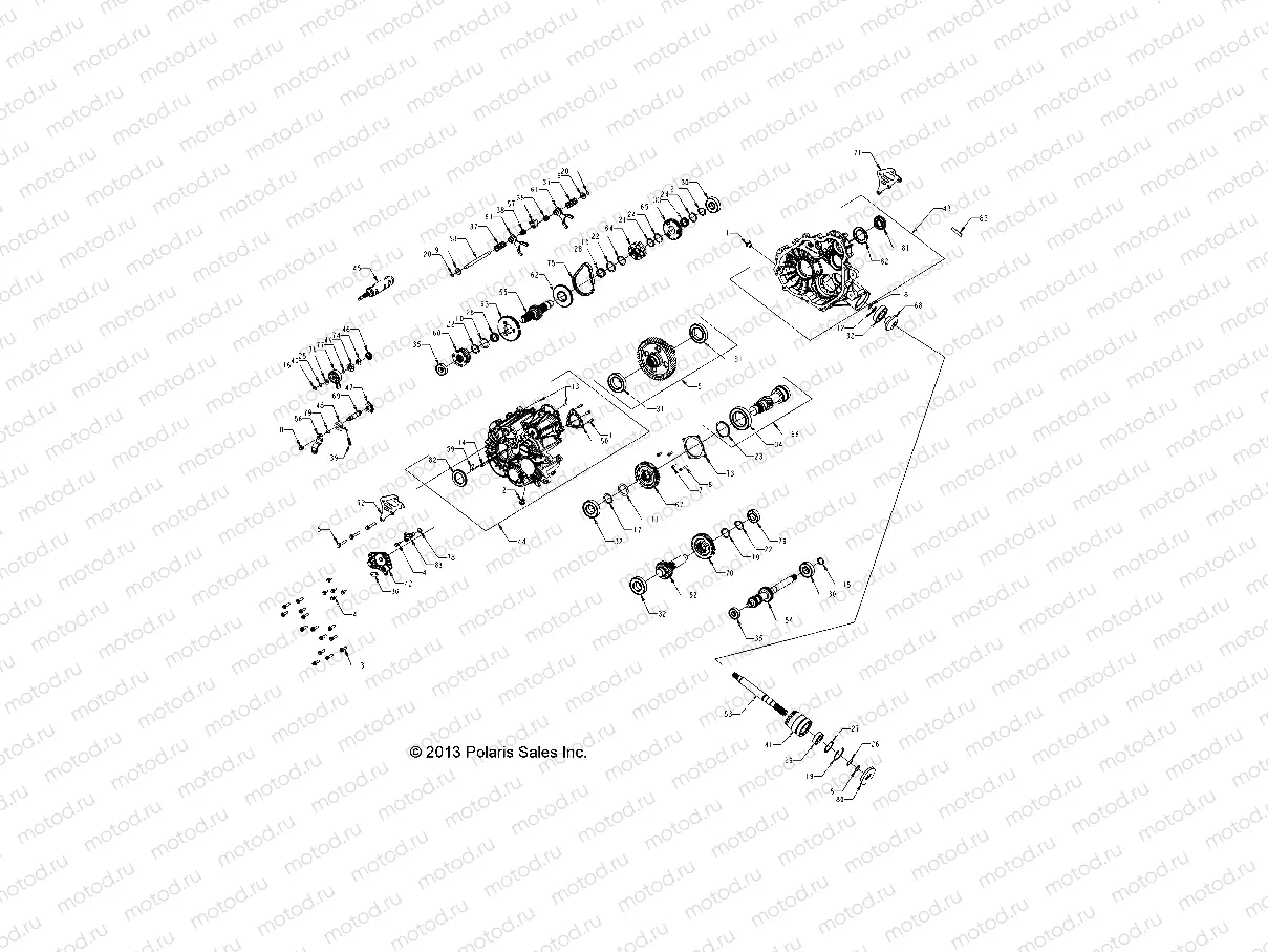 DRIVE TRAIN | DRIVE TRAIN, MAIN GEARCASE - A14BH33AJ (49ATVGEARCASE1333106)