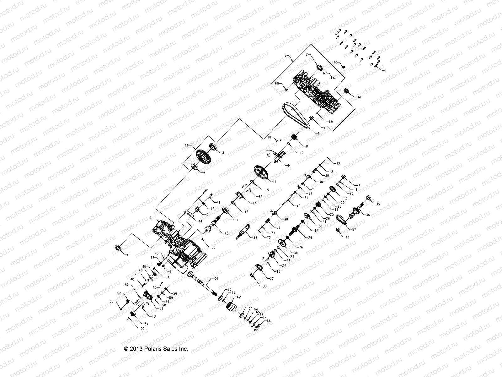 DRIVE TRAIN | DRIVE TRAIN, MAIN GEARCASE - A14MX5ETH (49ATVGEARCASE1333181)