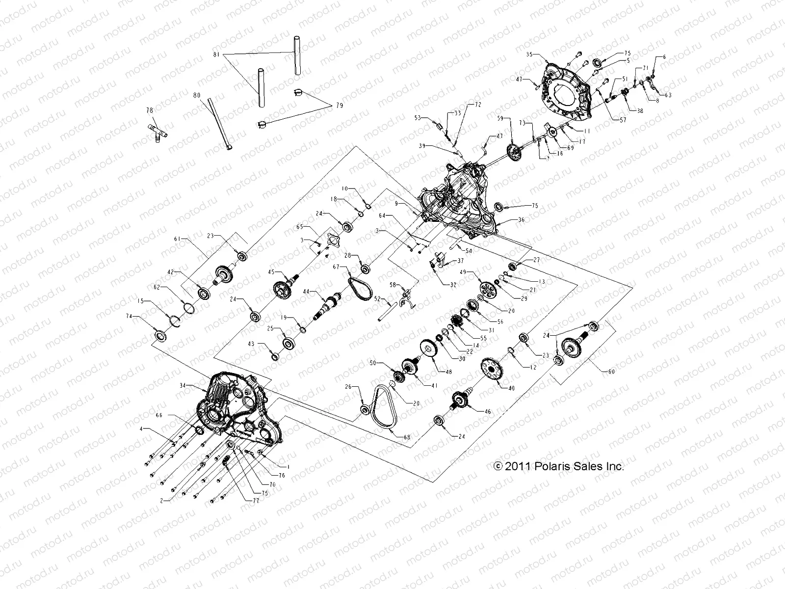 DRIVE TRAIN | DRIVE TRAIN, MAIN GEARCASE - A14YN8EAJ/EAT (49MVGEARCASE1333055)