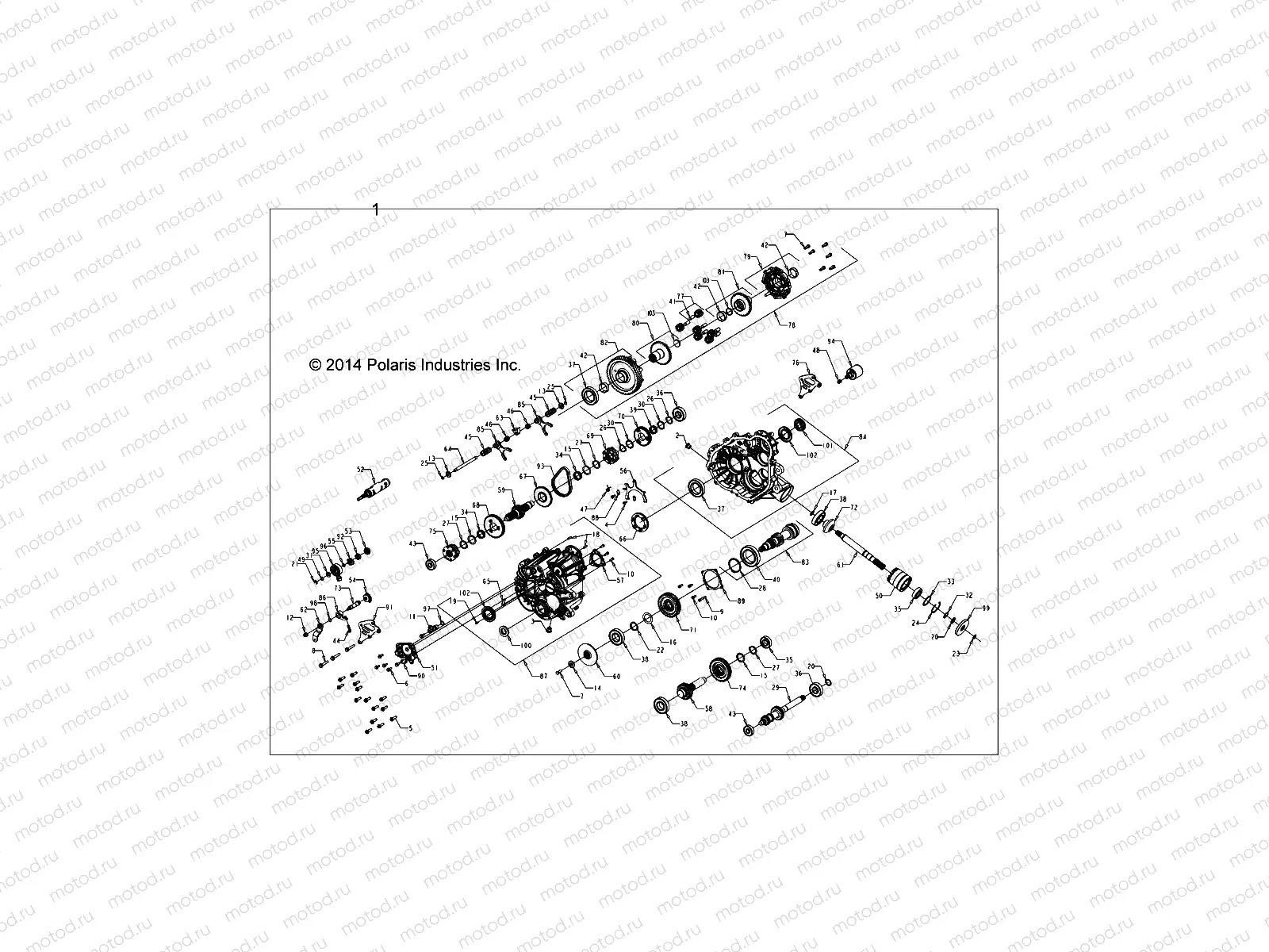DRIVE TRAIN | DRIVE TRAIN, MAIN GEARCASE - A15DAA32EA/EJ (49ATVGEARCASE1333373)