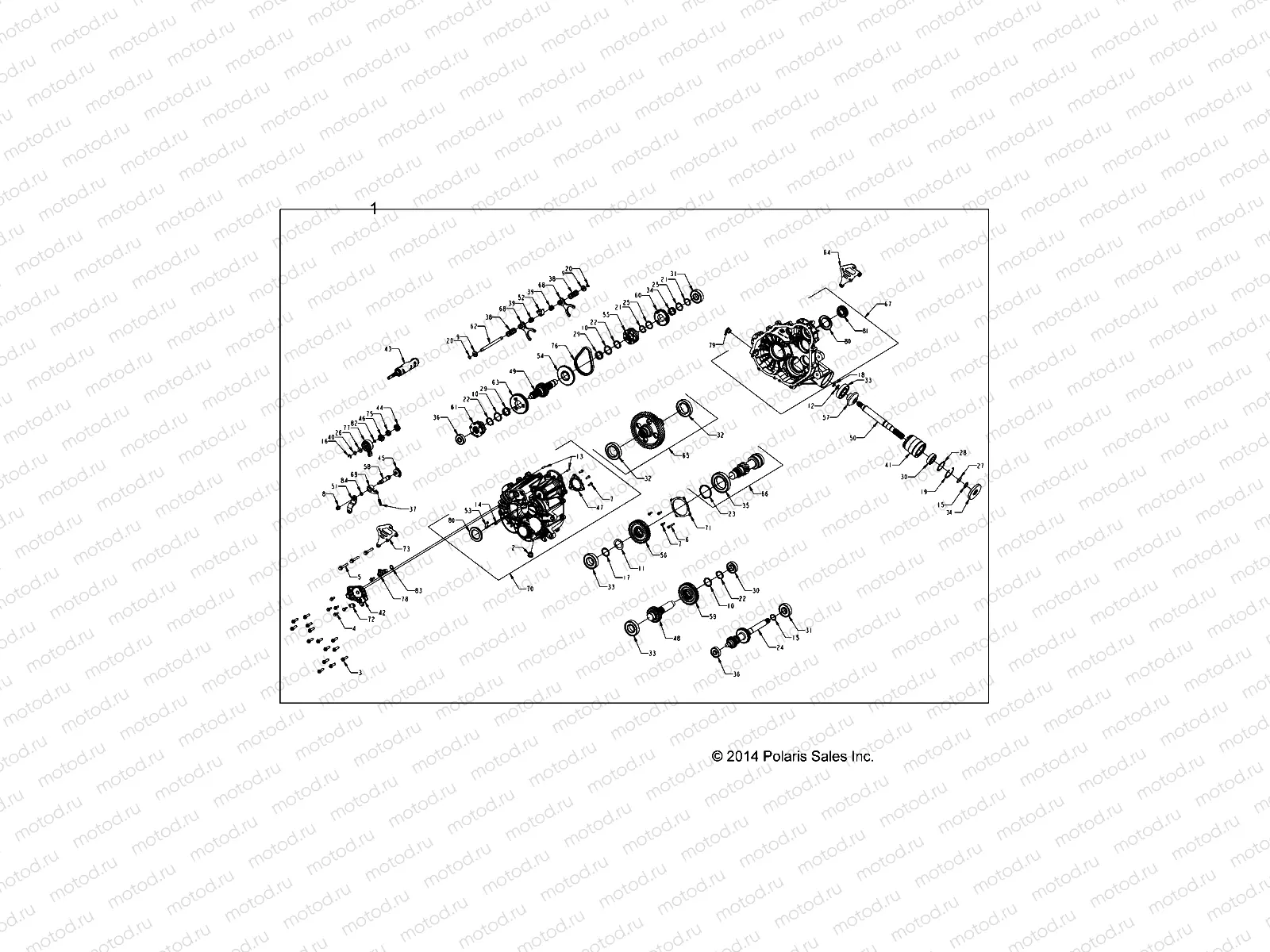 DRIVE TRAIN | DRIVE TRAIN, MAIN GEARCASE - A15DAA57AJ/AH/EAK (49ATVGEARCASE1333143)