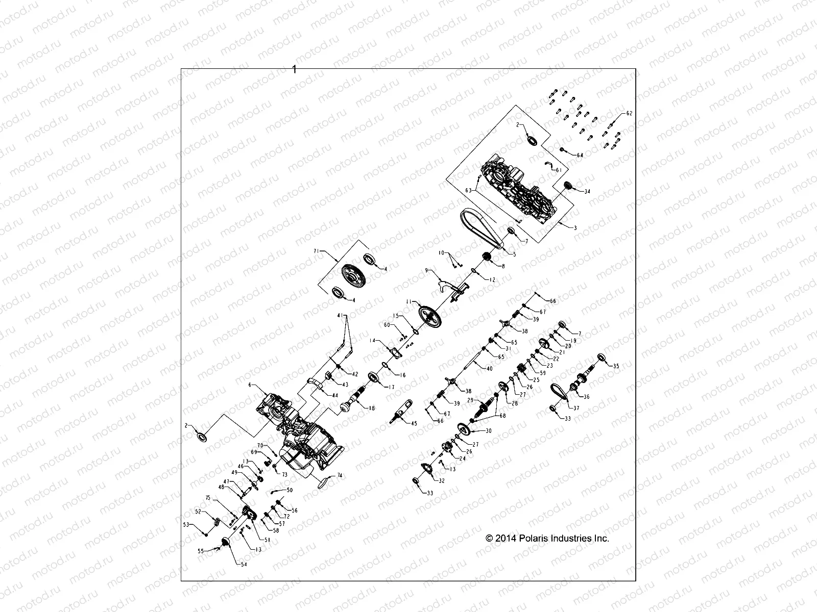 DRIVE TRAIN | DRIVE TRAIN, MAIN GEARCASE - A15SAA32EH (49ATVGEARCASE1333314)