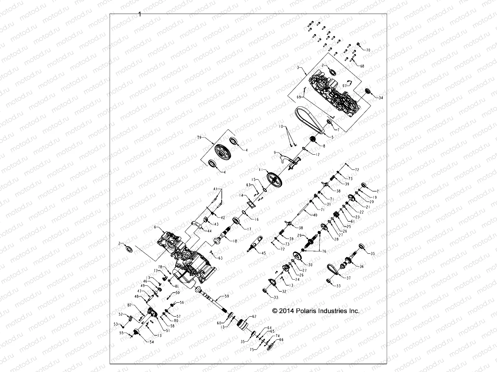 DRIVE TRAIN | DRIVE TRAIN, MAIN GEARCASE - A15SEA32AA/AH (49ATVGEARCASE1333303)
