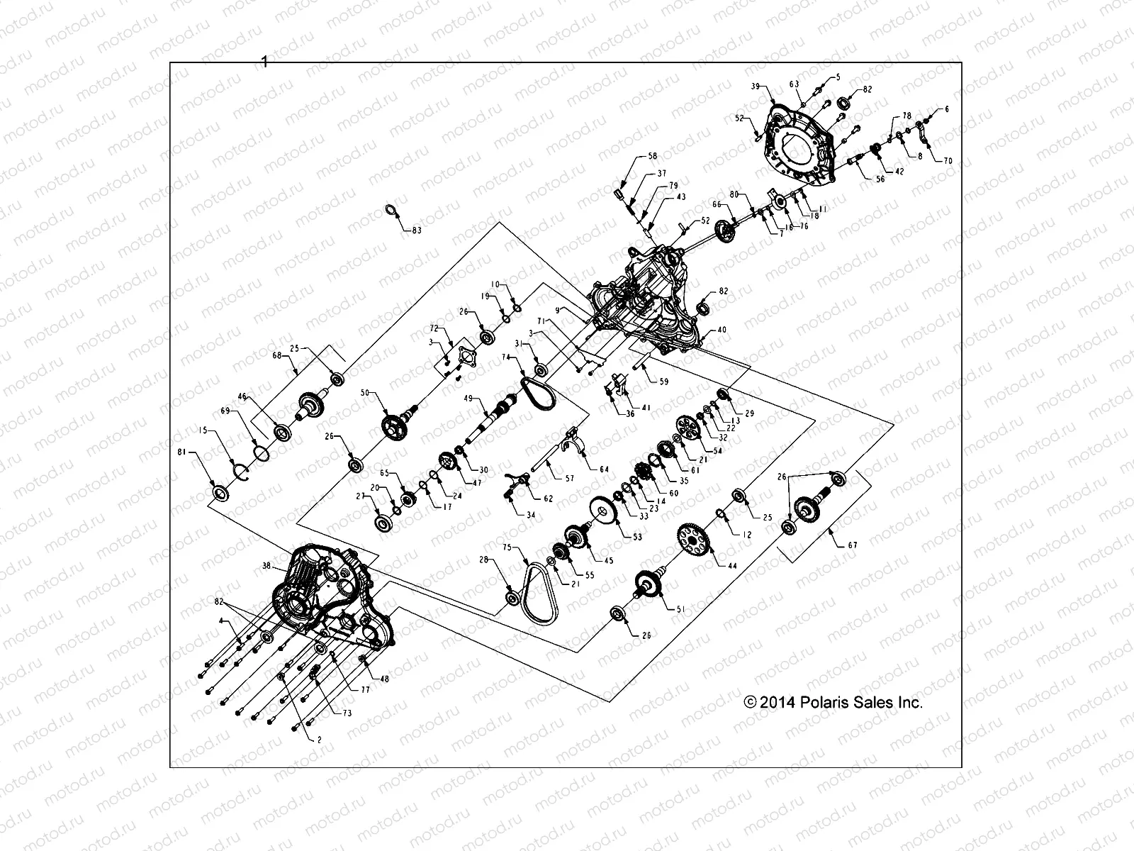 DRIVE TRAIN | DRIVE TRAIN, MAIN GEARCASE - A15SVE95AW (49ATVGEARCASE1333180)