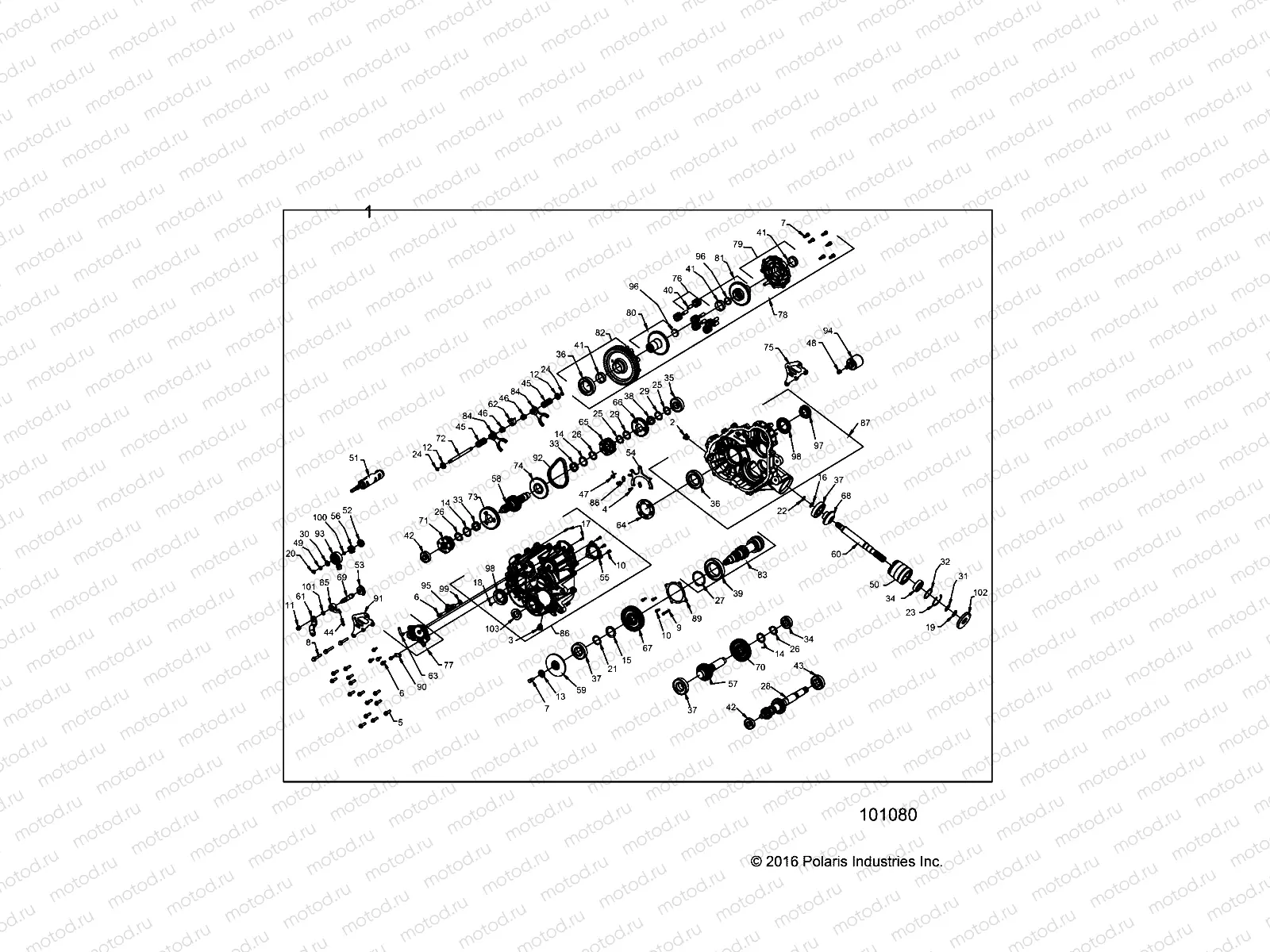 DRIVE TRAIN | DRIVE TRAIN, MAIN GEARCASE - A17DAA57F5 (101080)