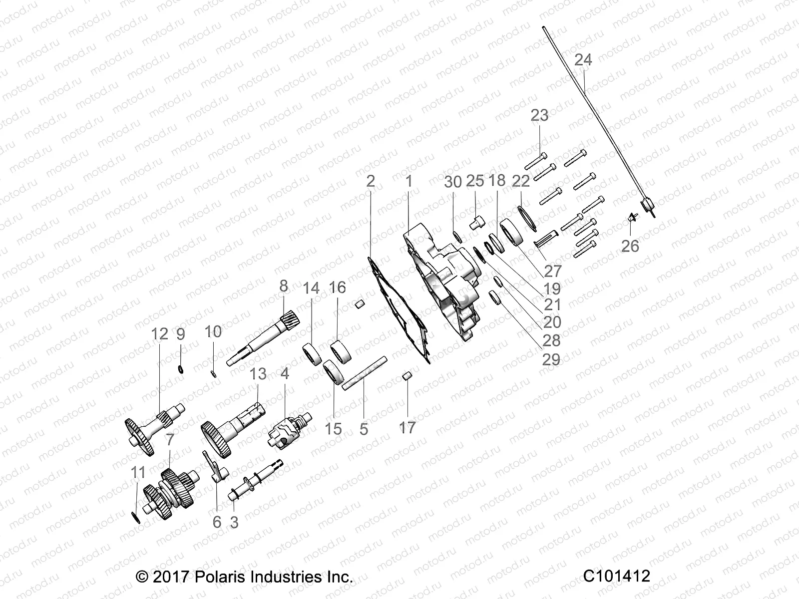 DRIVE TRAIN | DRIVE TRAIN, MAIN GEARCASE - A19HAA15A7/B7 (C101412)