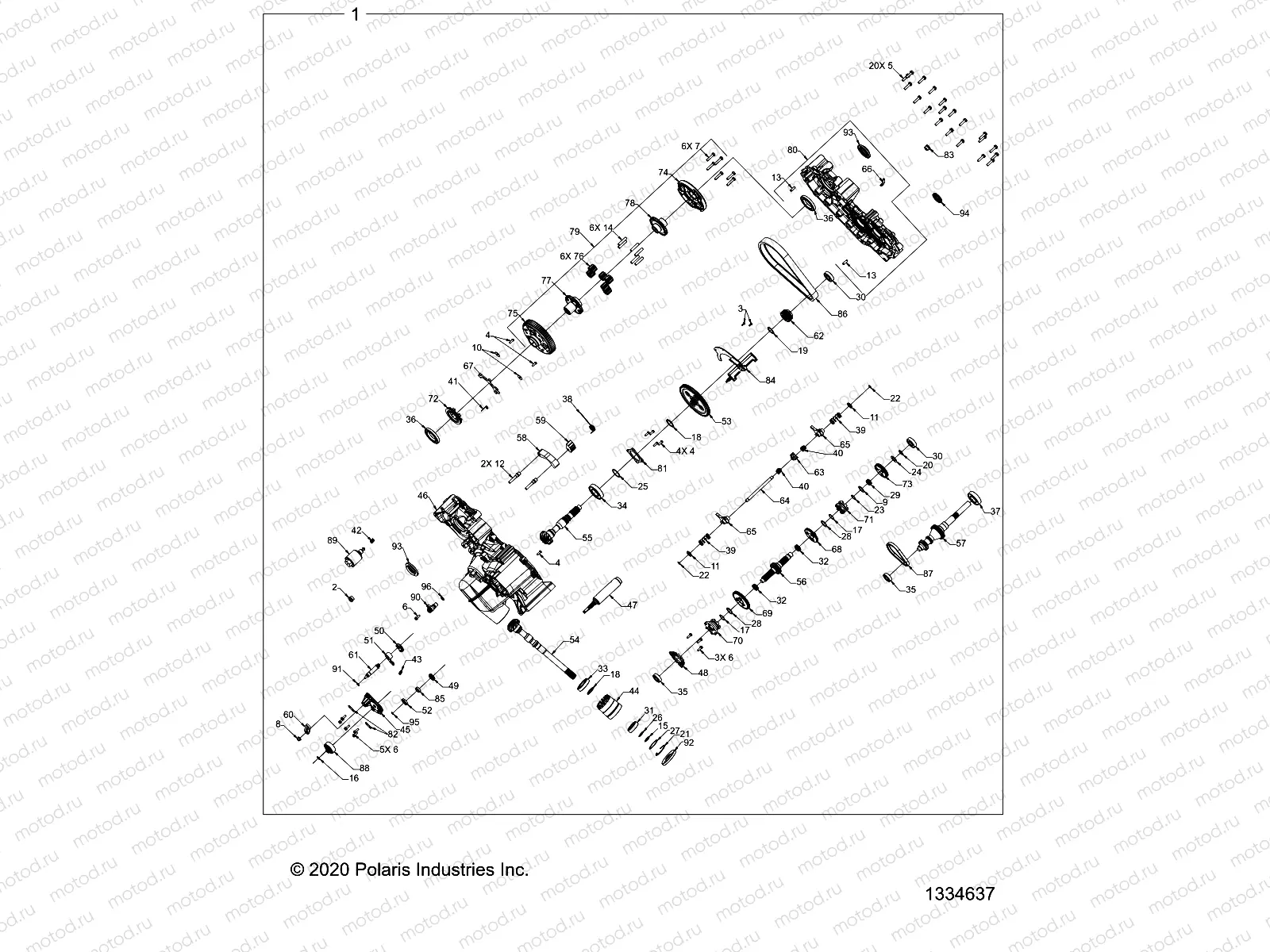 DRIVE TRAIN | DRIVE TRAIN, MAIN GEARCASE - A23SEA57F1/T57C1/C2/F1 (1334637)