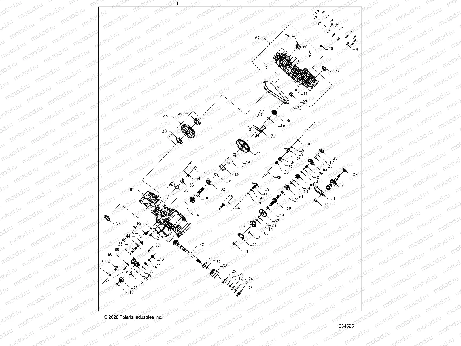 DRIVE TRAIN | DRIVE TRAIN, MAIN GEARCASE - A23SEG50B1/B3 (1334595)