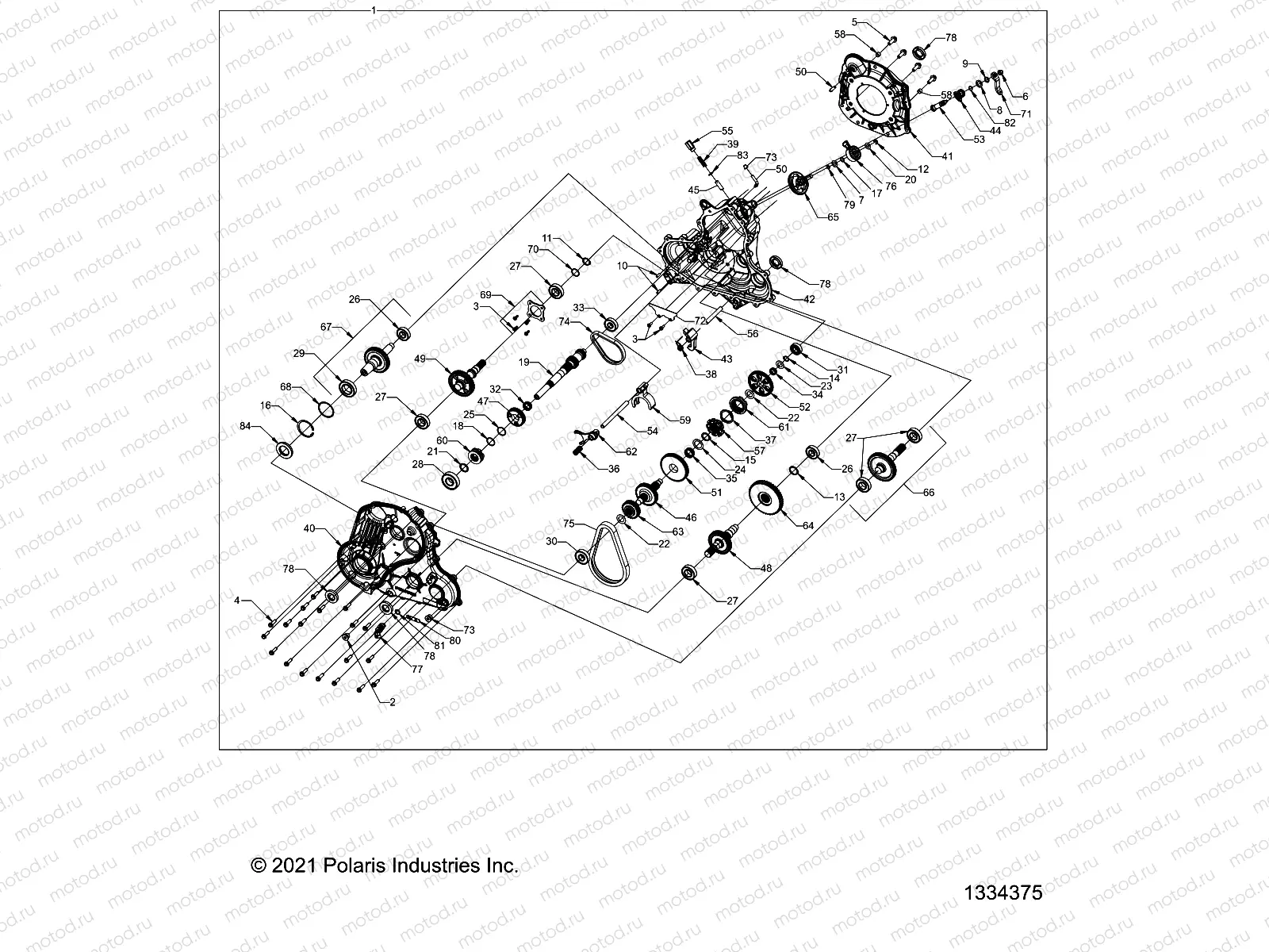 DRIVE TRAIN | DRIVE TRAIN, MAIN GEARCASE - A23SGE95AN (1334375)