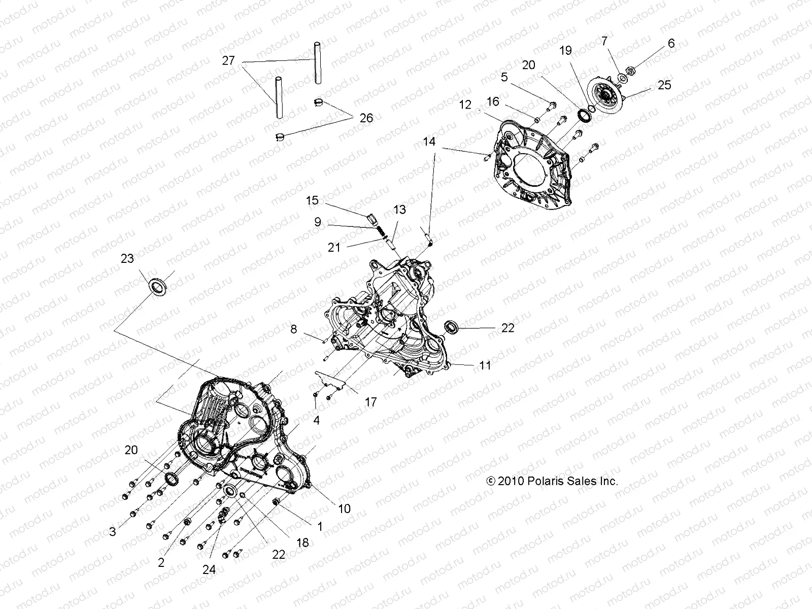 DRIVE TRAIN | DRIVE TRAIN, MAIN GEARCASE (Built 3/01/11 and Before) - A11TN55AA/AZ (49ATVGEARCASE1332845)