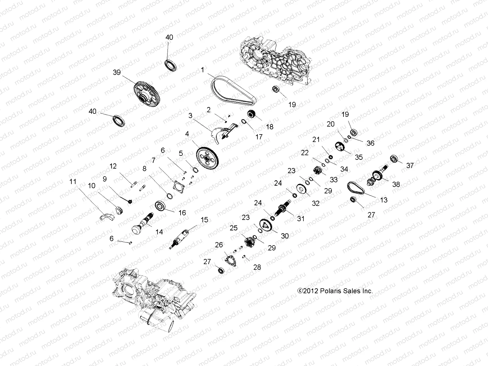 DRIVE TRAIN | DRIVE TRAIN, MAIN GEARCASE INTERNAL - A13DH50AX/AZ (49ATVTRANSINTL1332579)