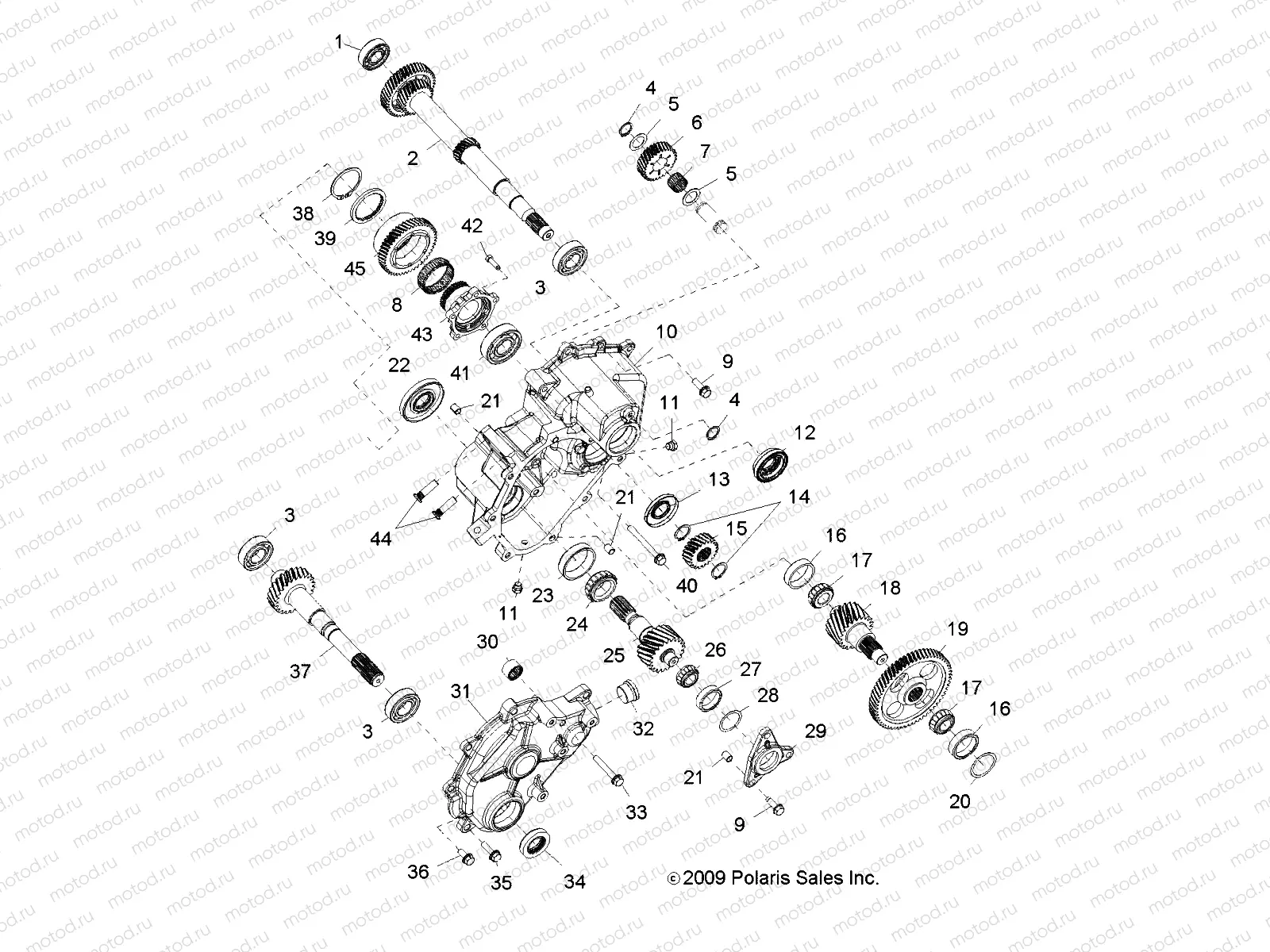 DRIVE TRAIN | DRIVE TRAIN, MAIN GEARCASE INTERNAL COMPONENTS 1 (Built 5/17/10 and After) - R10VH76FX (49RGRTRANS10RZRI)