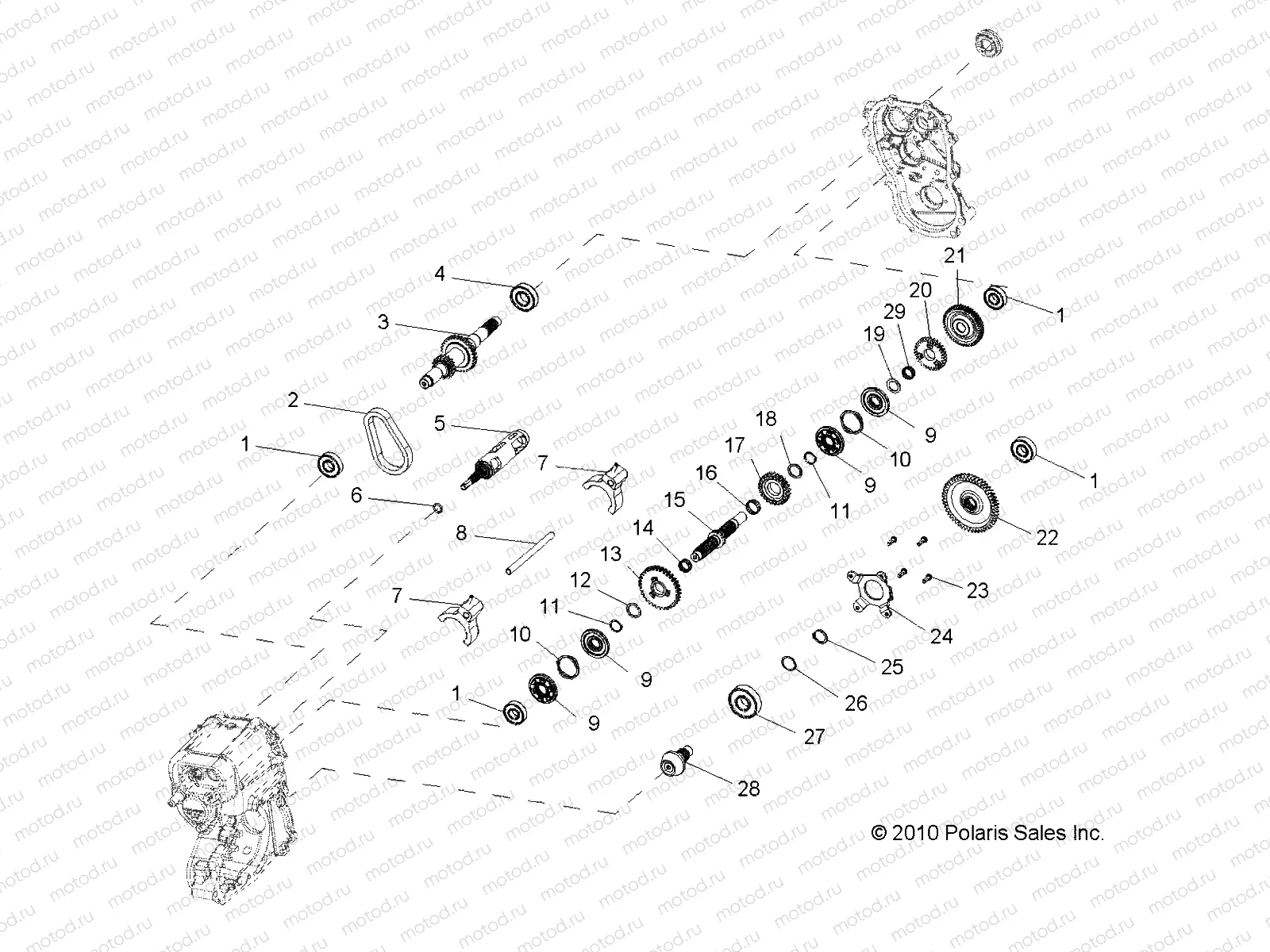 DRIVE TRAIN | DRIVE TRAIN, MAIN GEARCASE INTERNAL - R09HH50AG/AR (49RGRTRANSINTL1332702)