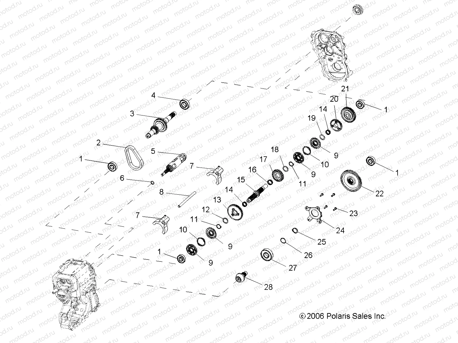 DRIVE TRAIN | DRIVE TRAIN, MAIN GEARCASE INTERNAL - R09HH68/HY68 ALL OPTIONS (49RGRTRANSINTL077004X4)