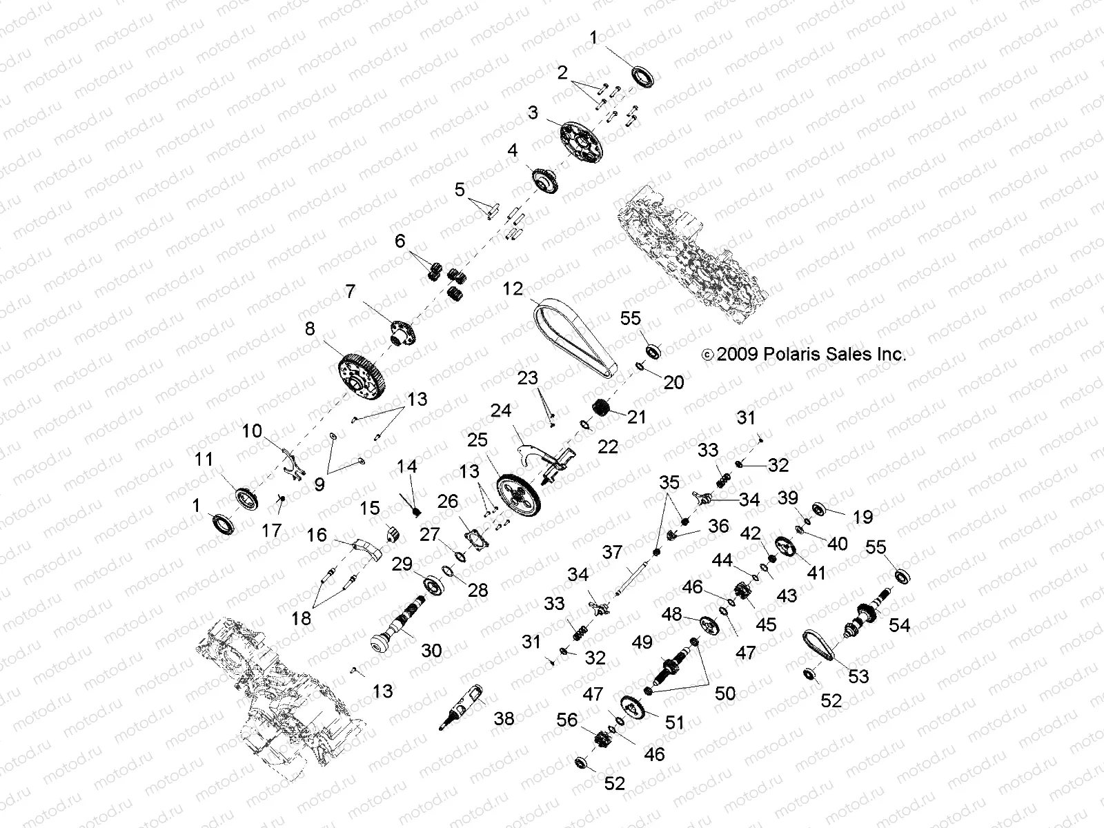 DRIVE TRAIN | DRIVE TRAIN, MAIN GEARCASE INTERNAL - R10TH50AG/AR (49RGRTRANS105004X4)