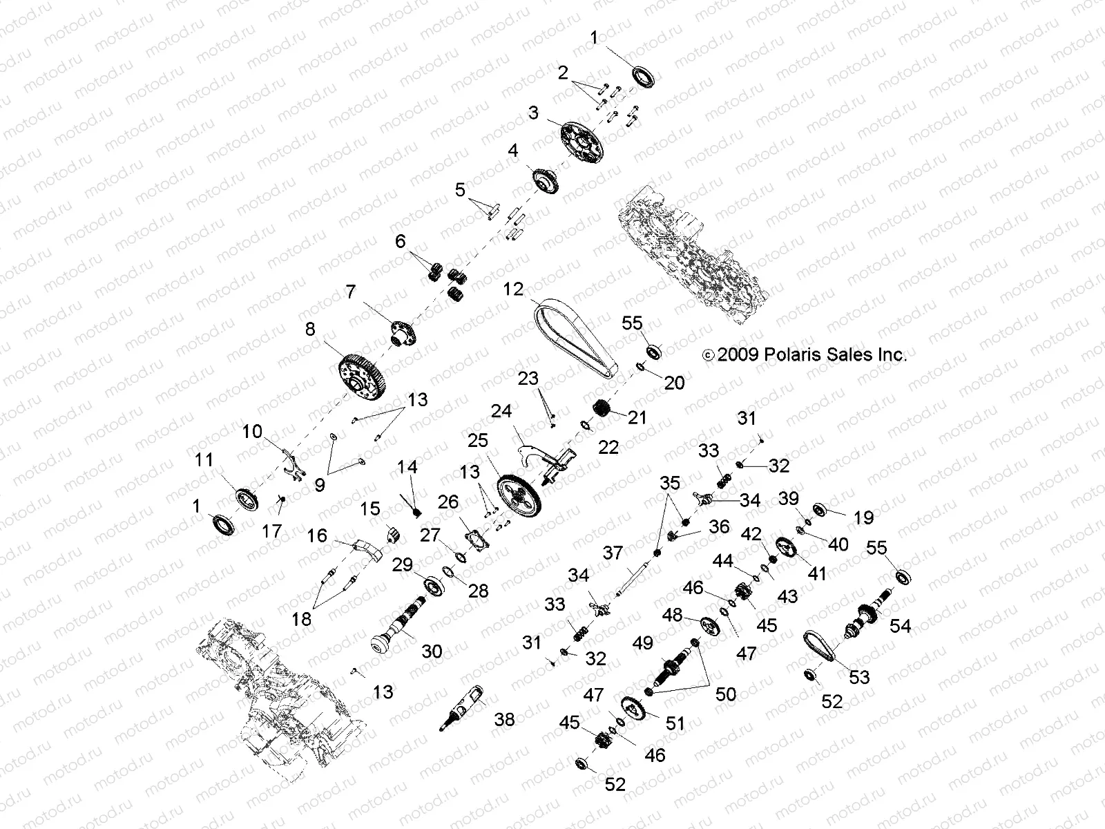 DRIVE TRAIN | DRIVE TRAIN, MAIN GEARCASE INTERNAL - R10WH76AG/AH/AR/AV/WY76AW/AZ (49RGRTRANS108004X4)