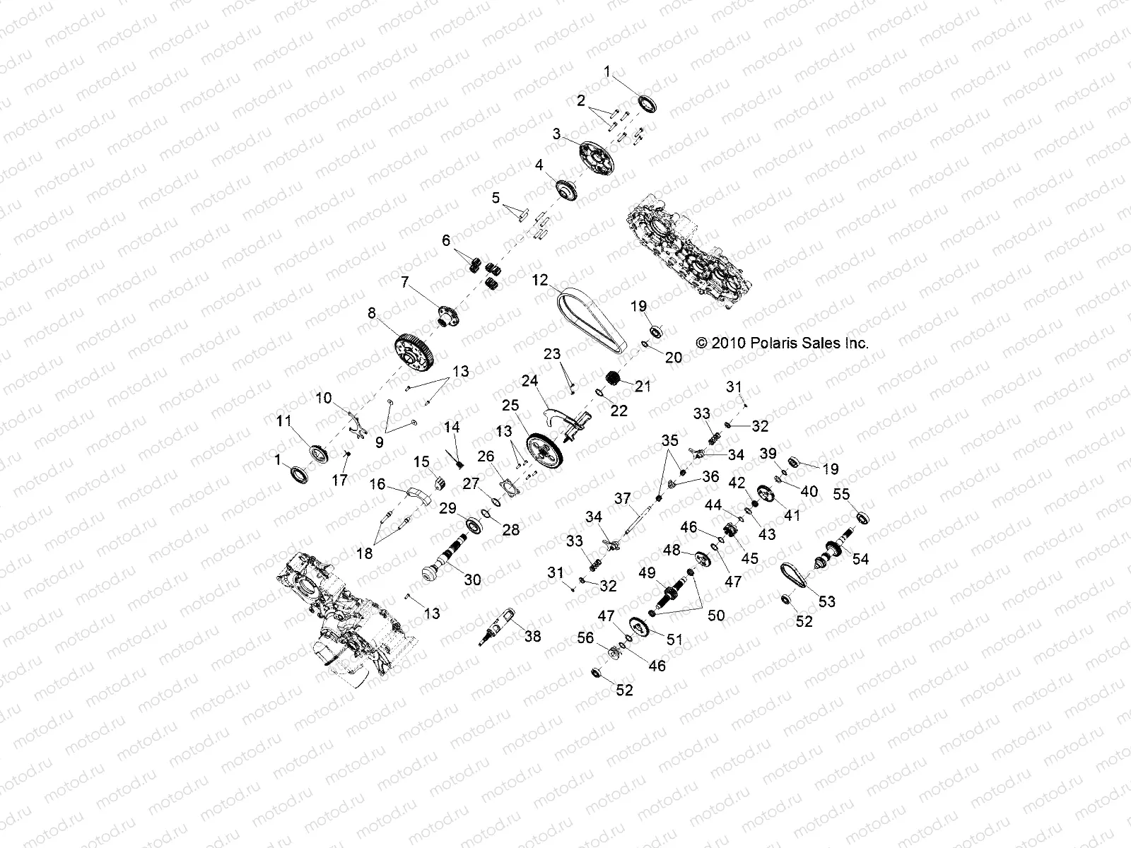 DRIVE TRAIN | DRIVE TRAIN, MAIN GEARCASE INTERNAL - R11TH76/TY76 ALL OPTIONS (49RGRTRANS1332812)