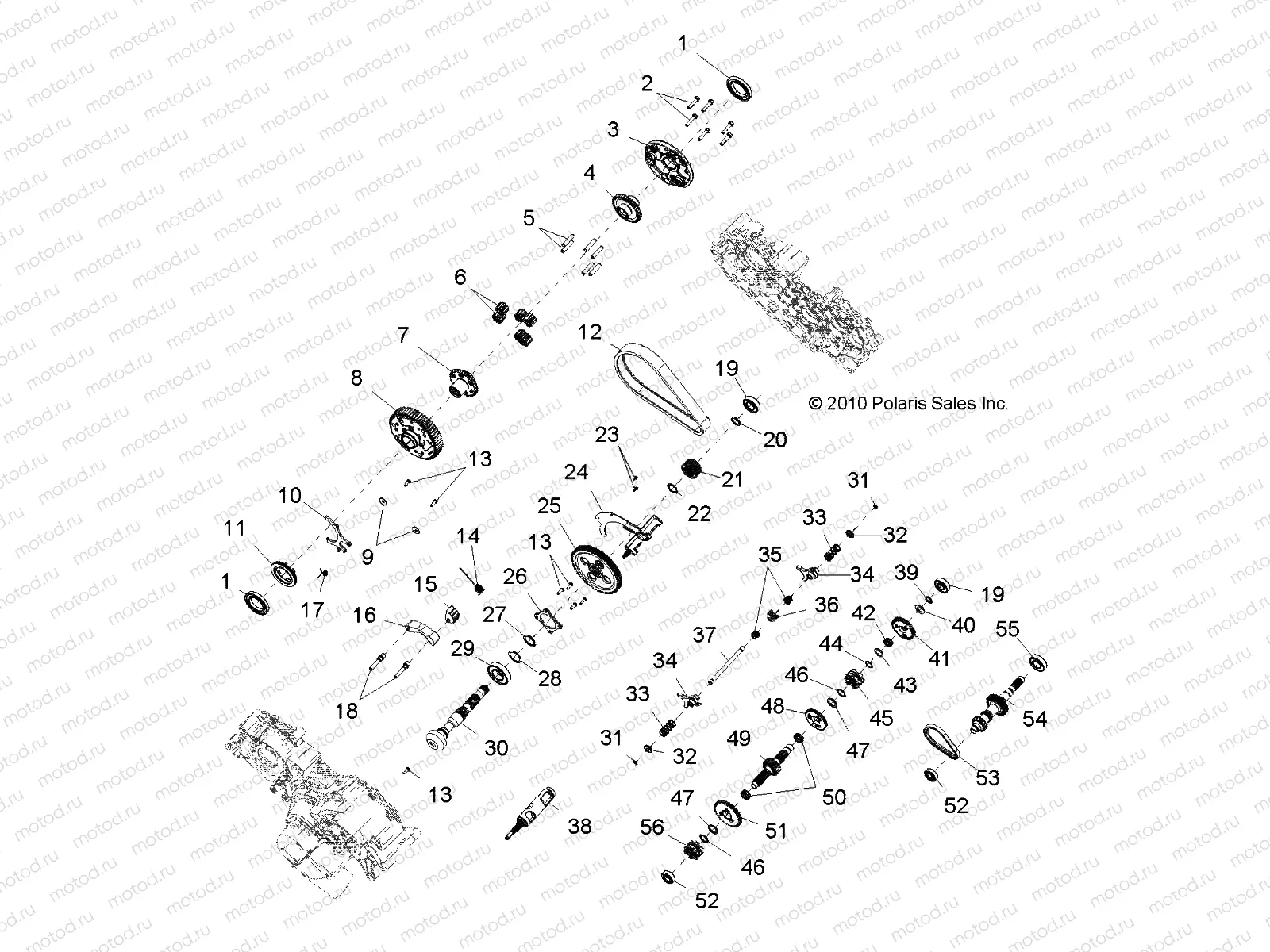 DRIVE TRAIN | DRIVE TRAIN, MAIN GEARCASE INTERNAL - R11WH76AG/AR/WY76AE/AH/AJ (49RGRTRANS118004X4)