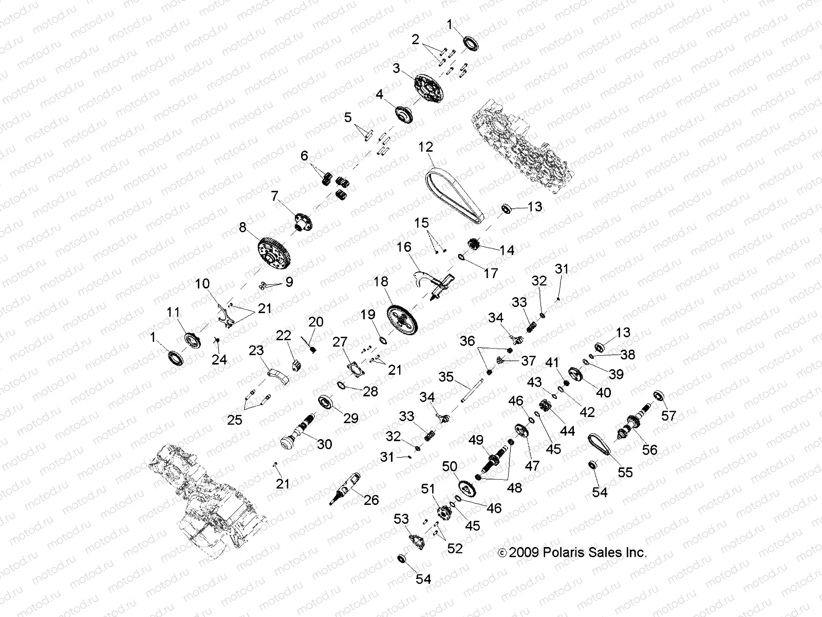 DRIVE TRAIN | DRIVE TRAIN, MAIN GEARCASE INTERNAL - R13RH50AG/AH/AM/AR (49RGRTRANSINTL10450)