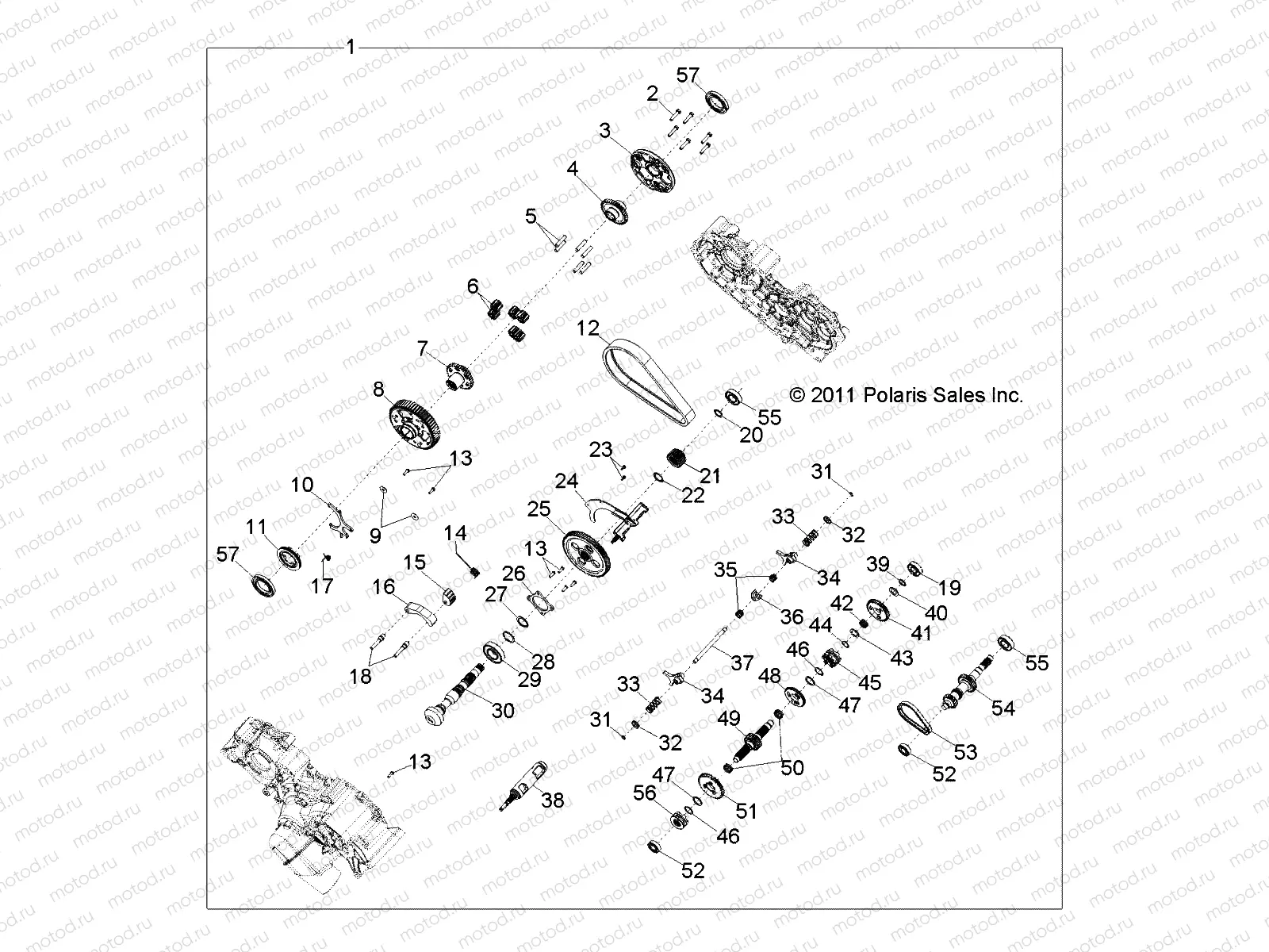 DRIVE TRAIN | DRIVE TRAIN, MAIN GEARCASE INTERNAL - R13TH76/7E ALL OPTIONS (49RGRTRANS1332961)