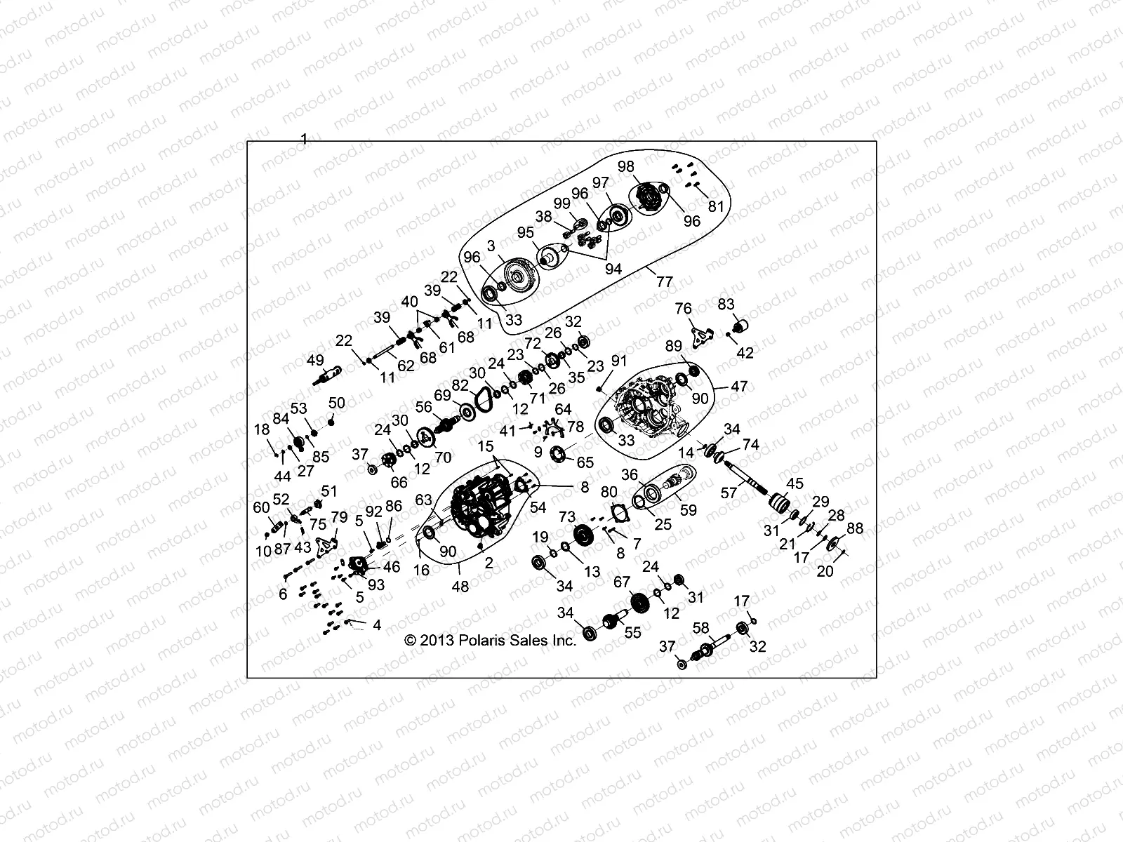 DRIVE TRAIN | DRIVE TRAIN, MAIN GEARCASE INTERNAL - R15RUA87/E87/YAA/ZAC ALL OPTIONS (49RGRTRANSINTL1333145)
