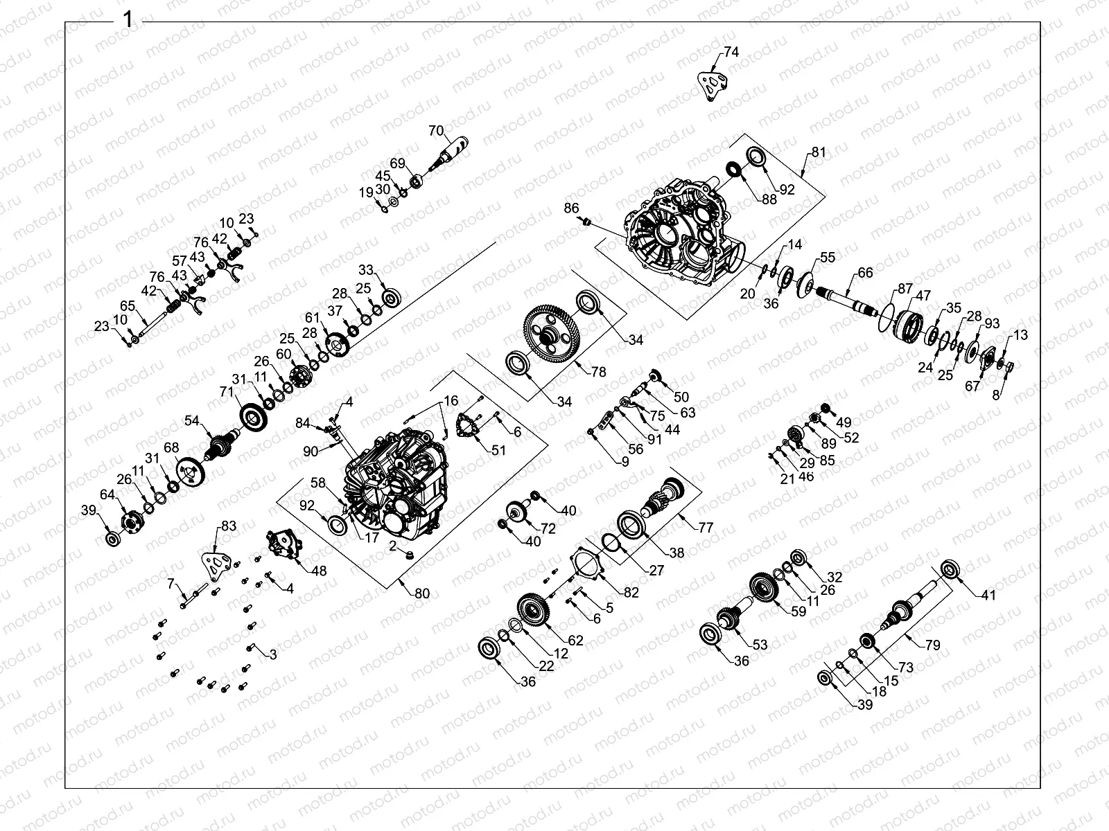 DRIVE TRAIN | DRIVE TRAIN, MAIN GEARCASE INTERNALS - 1334386 (1334386)