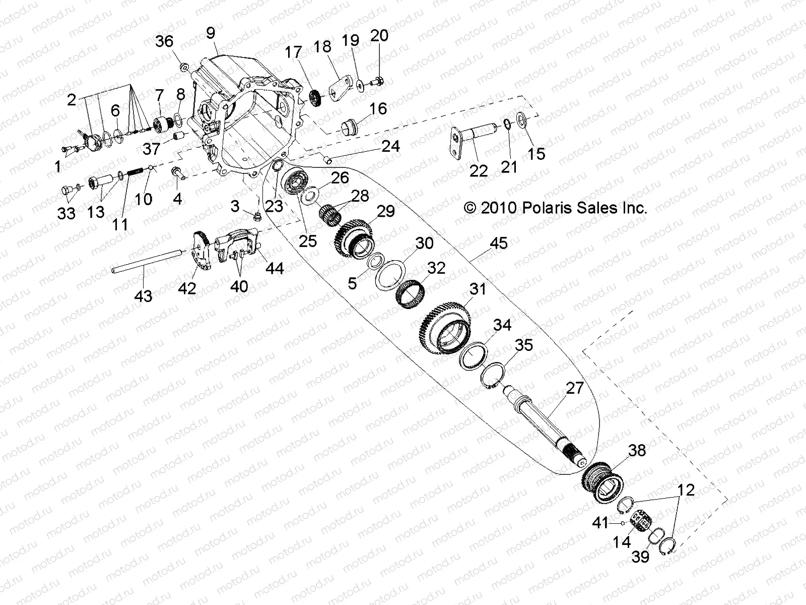 DRIVE TRAIN | DRIVE TRAIN, MAIN GEARCASE INTERNALS 2 (Built 5/17/10 and After) - R10VH76 ALL OPTIONS/VY76AZ (49RGRTRANSINTL23235269)
