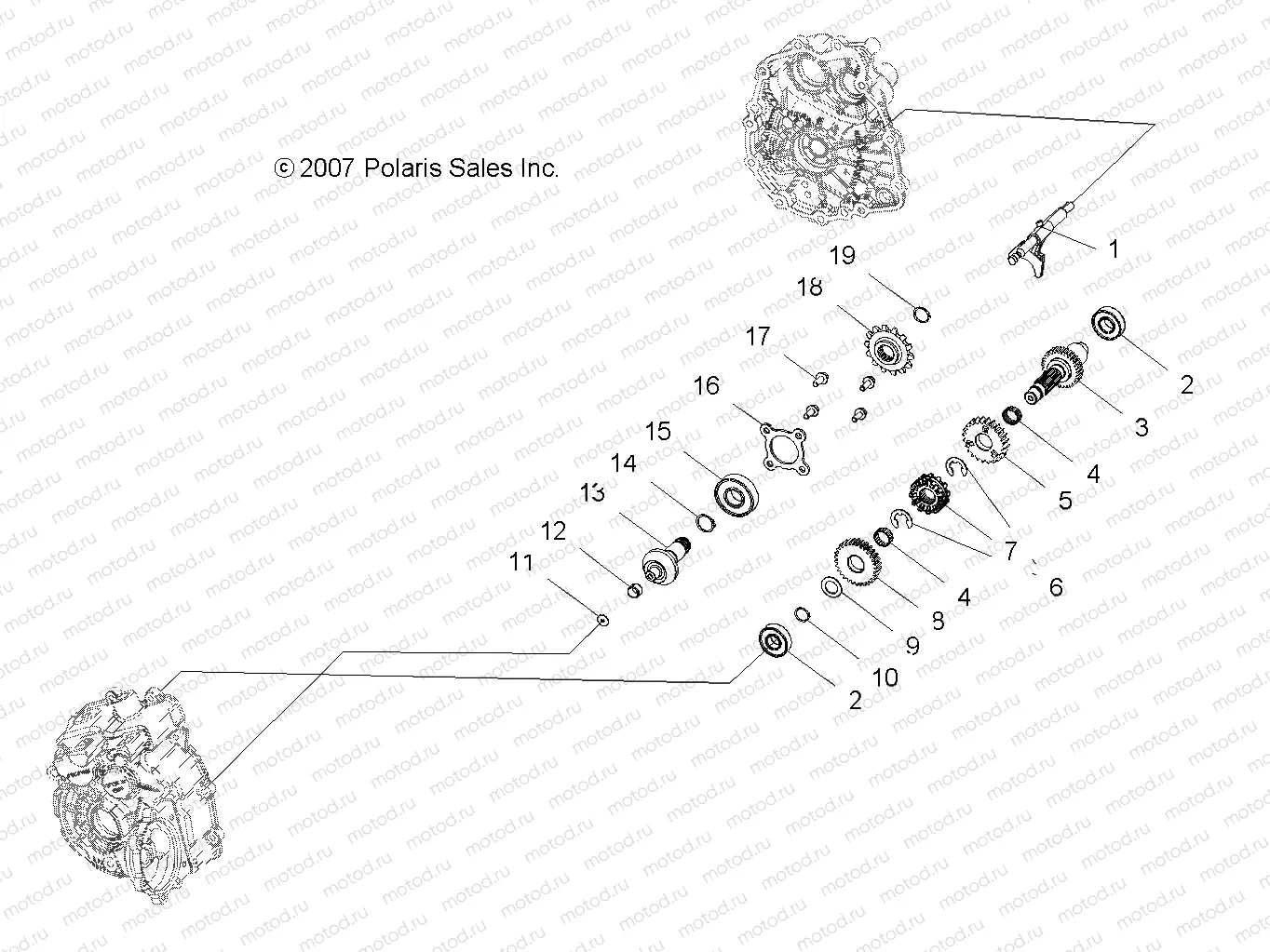DRIVE TRAIN | DRIVE TRAIN, MAIN GEARCASE INTERNALS - A08BG50FA (49ATVTRANSINTL08SCRAM)