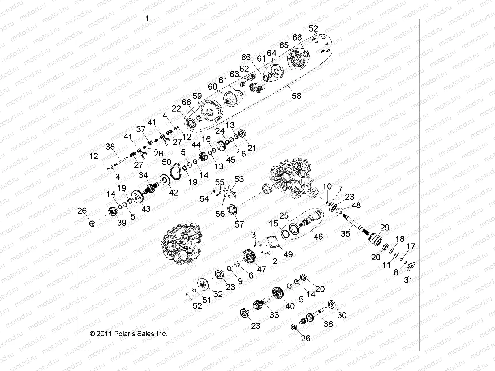 DRIVE TRAIN | DRIVE TRAIN, MAIN GEARCASE INTERNALS - R12VH57FX (49RGRTRANSINTL1332957)